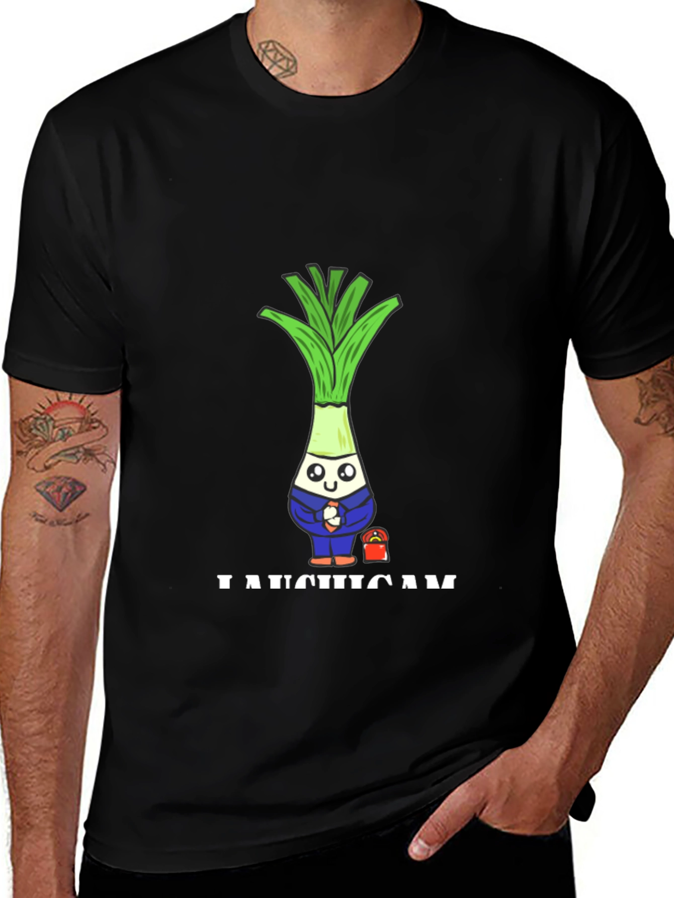 Funny Leek Character T-Shirt