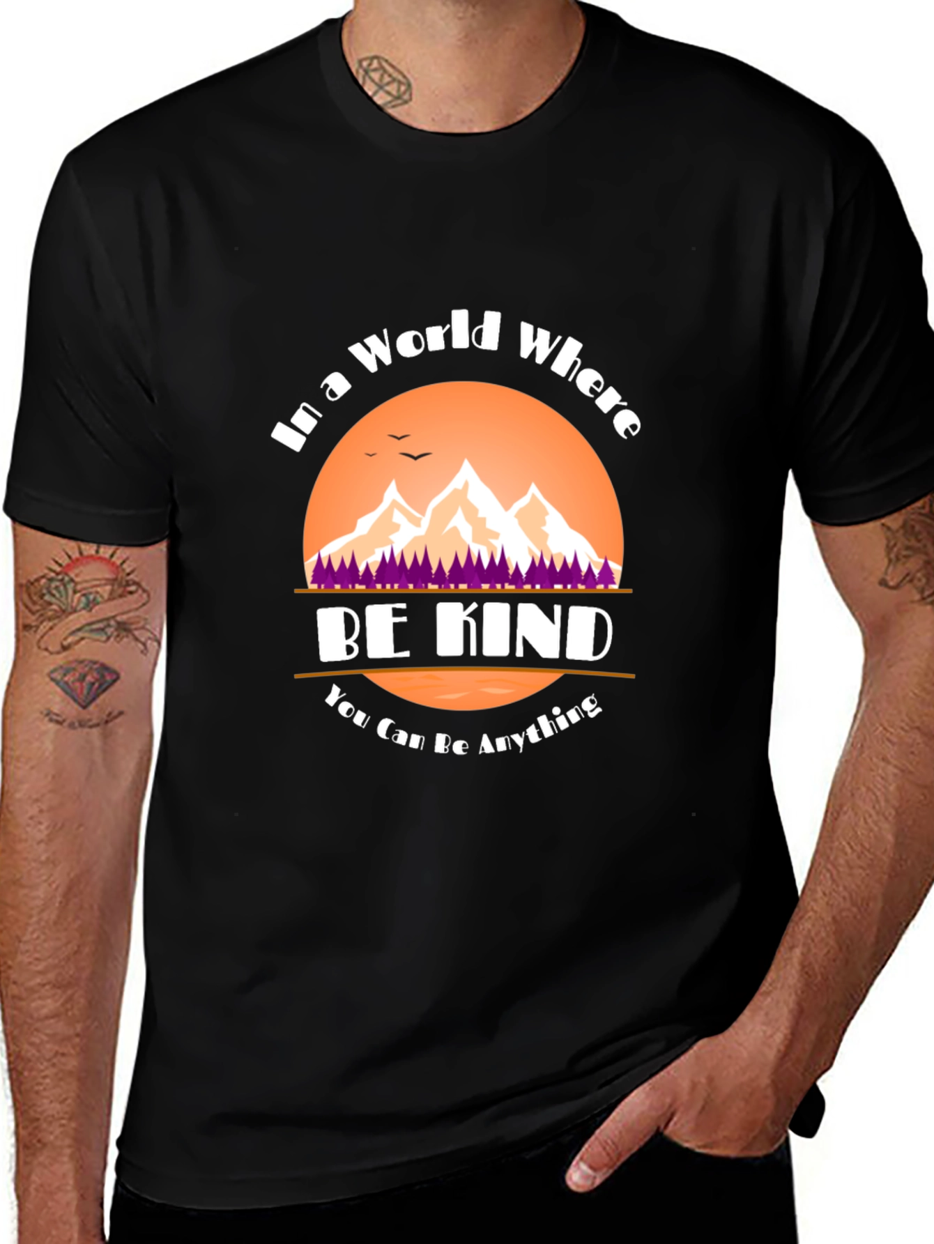 Variant 18 of Be Kind T-Shirt - Inspirational Graphic Tee