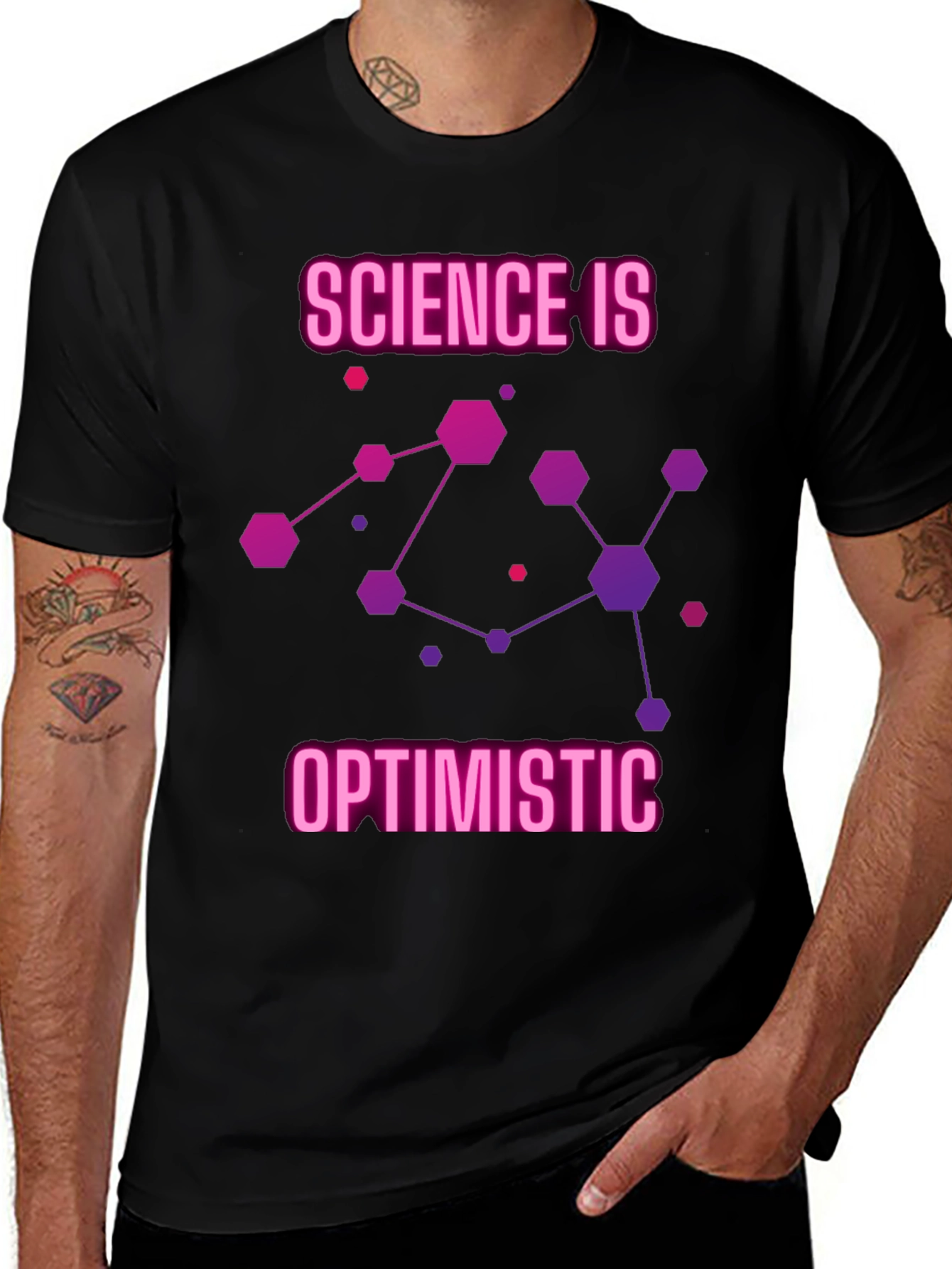 Variant 10 of Science Is Optimistic Graphic T-Shirt