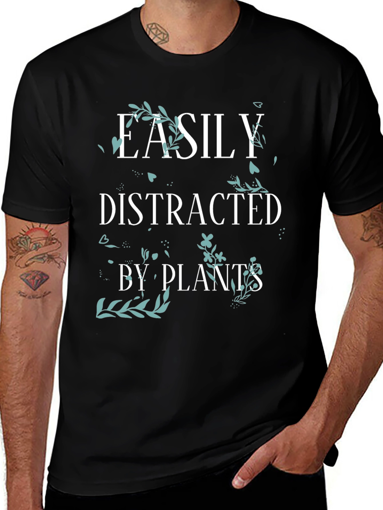 Variant 4 of Easily Distracted by Plants Graphic Tee