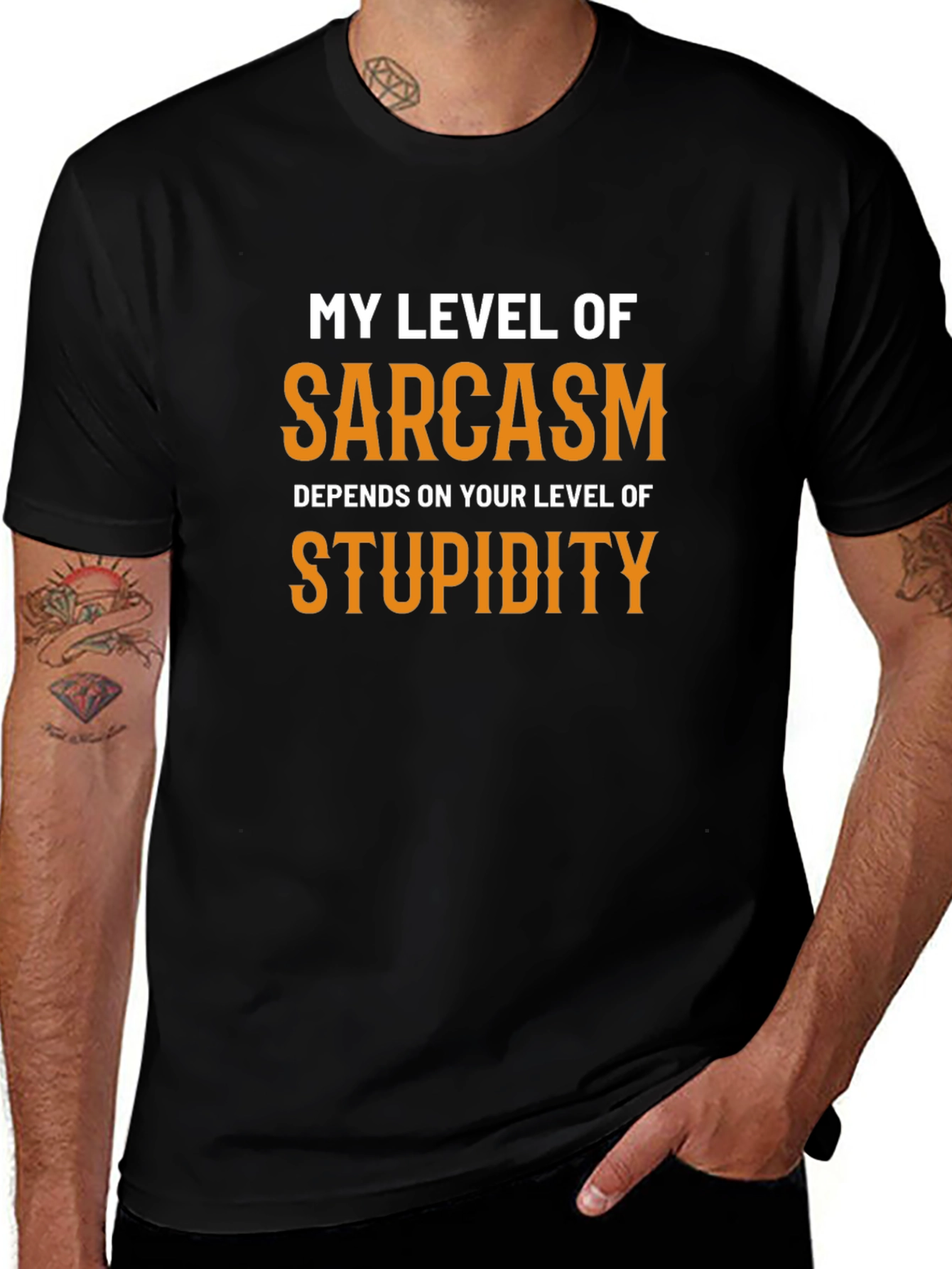 Variant 17 of Sarcastic Graphic Tee - My Level of Sarcasm