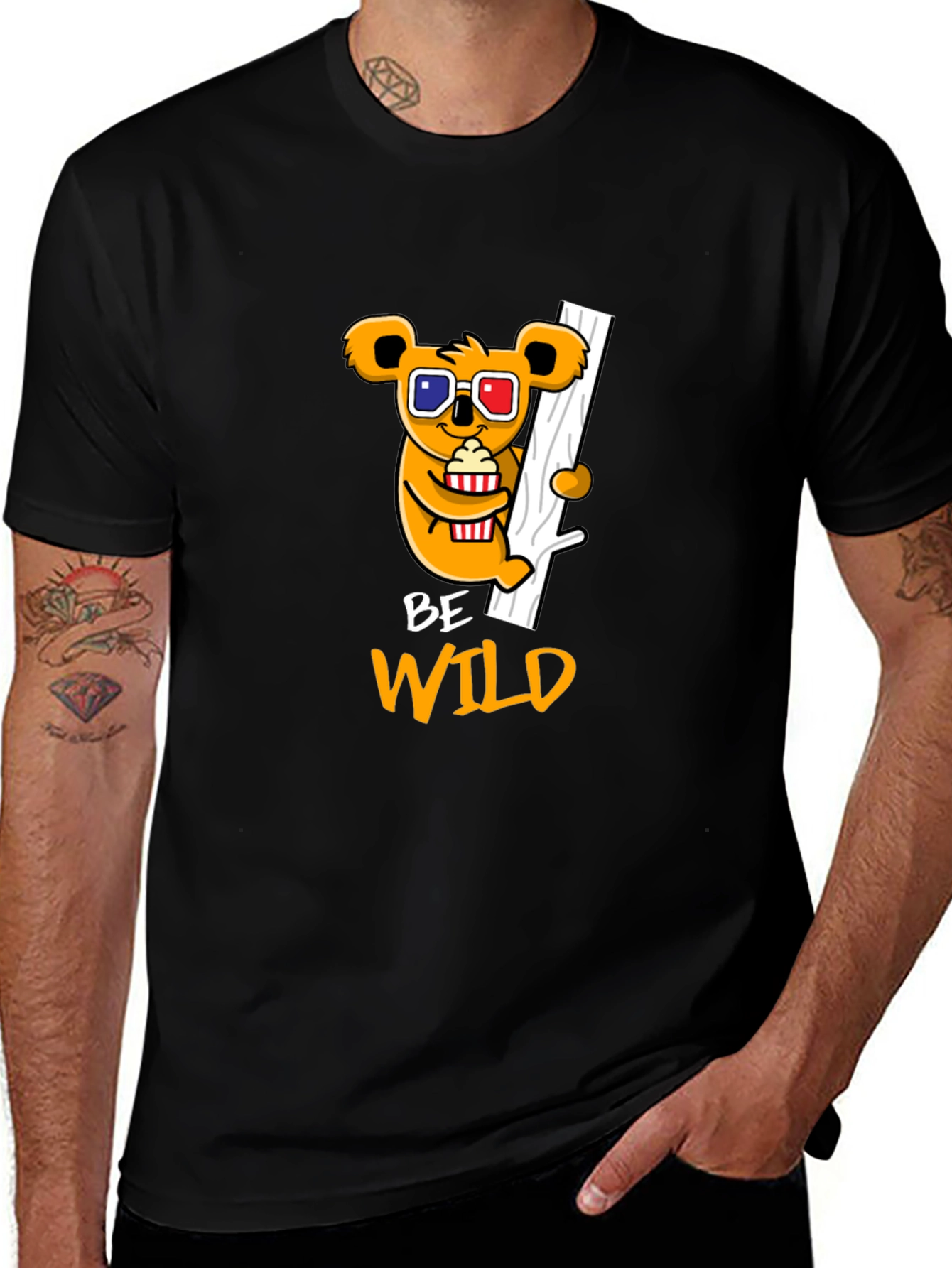 Variant 12 of Be Wild Graphic Tee - Koala Bear Design