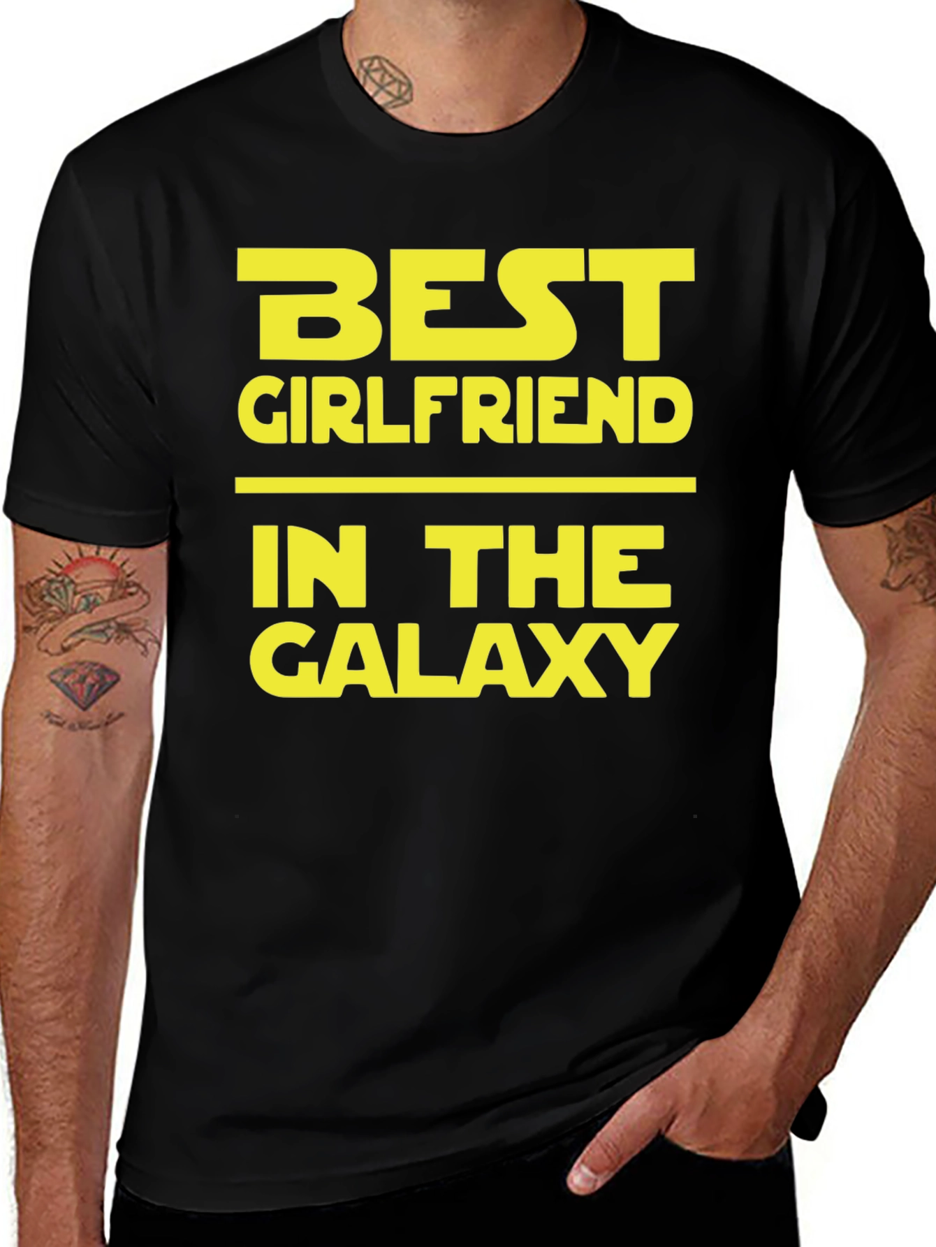 Best Girlfriend in The Galaxy T-Shirt - Black Star Wars Inspired Tee