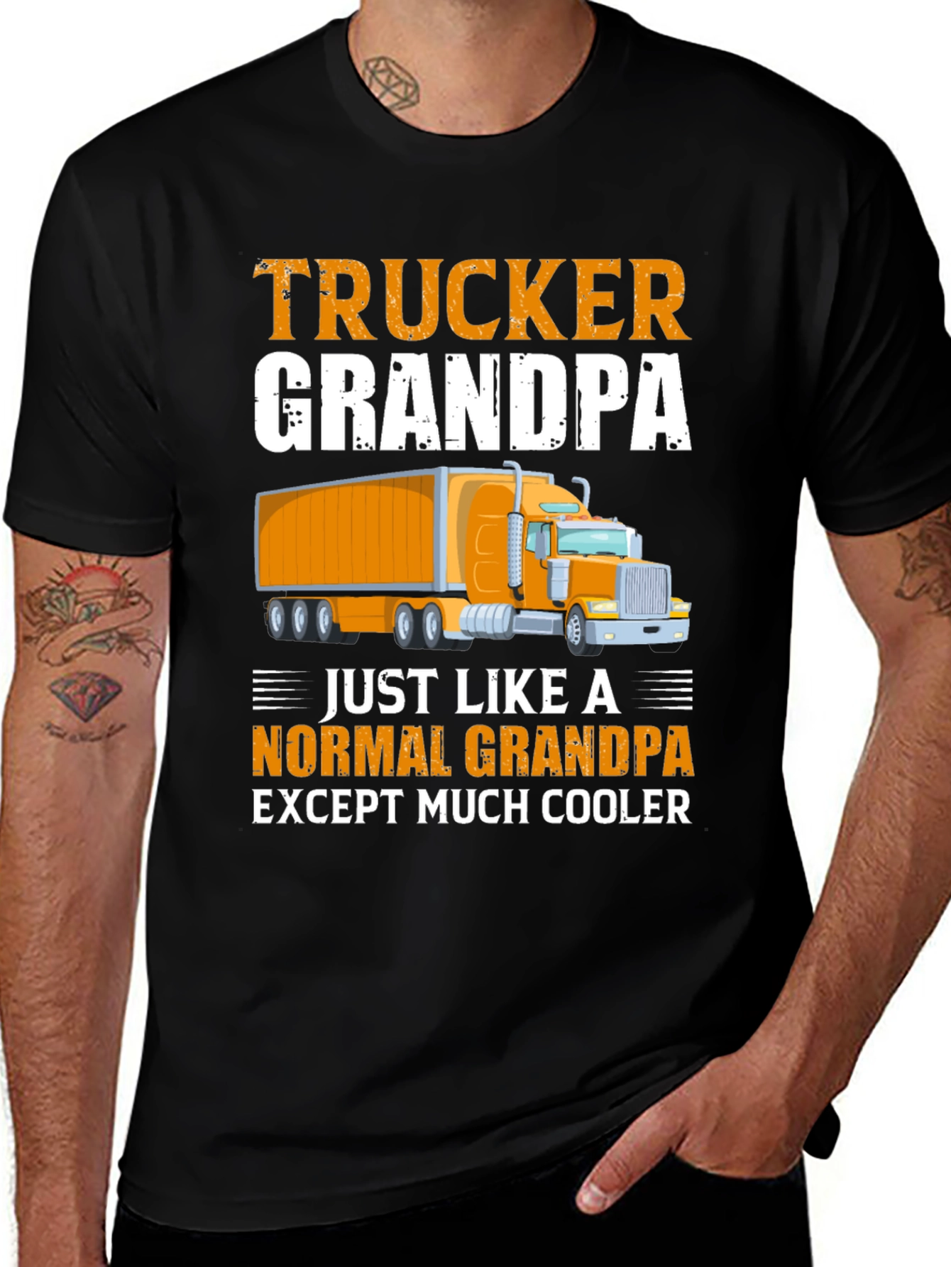 Trucker Grandpa T-Shirt - Cool Grandfather Gift