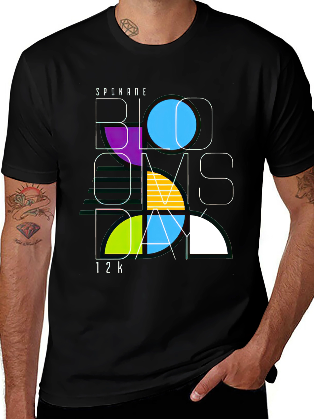 Spokane Bloomsday 12k Graphic Tee - Black