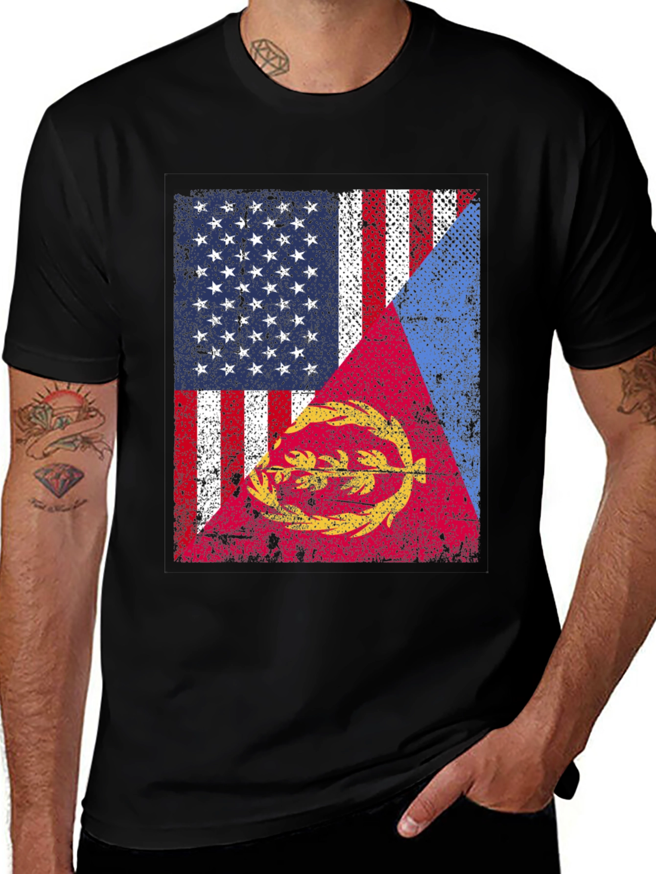 USA Eritrea Flag T-Shirt
