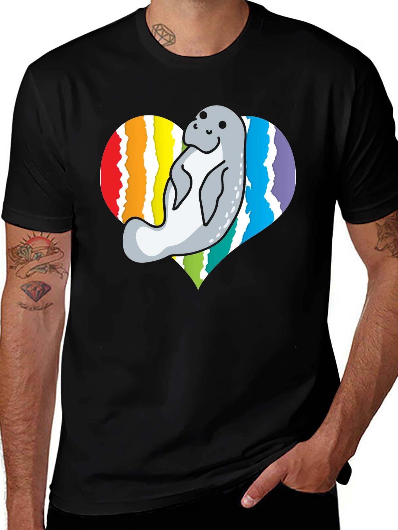 Variant 25 of Manatee Heart Pride T-Shirt
