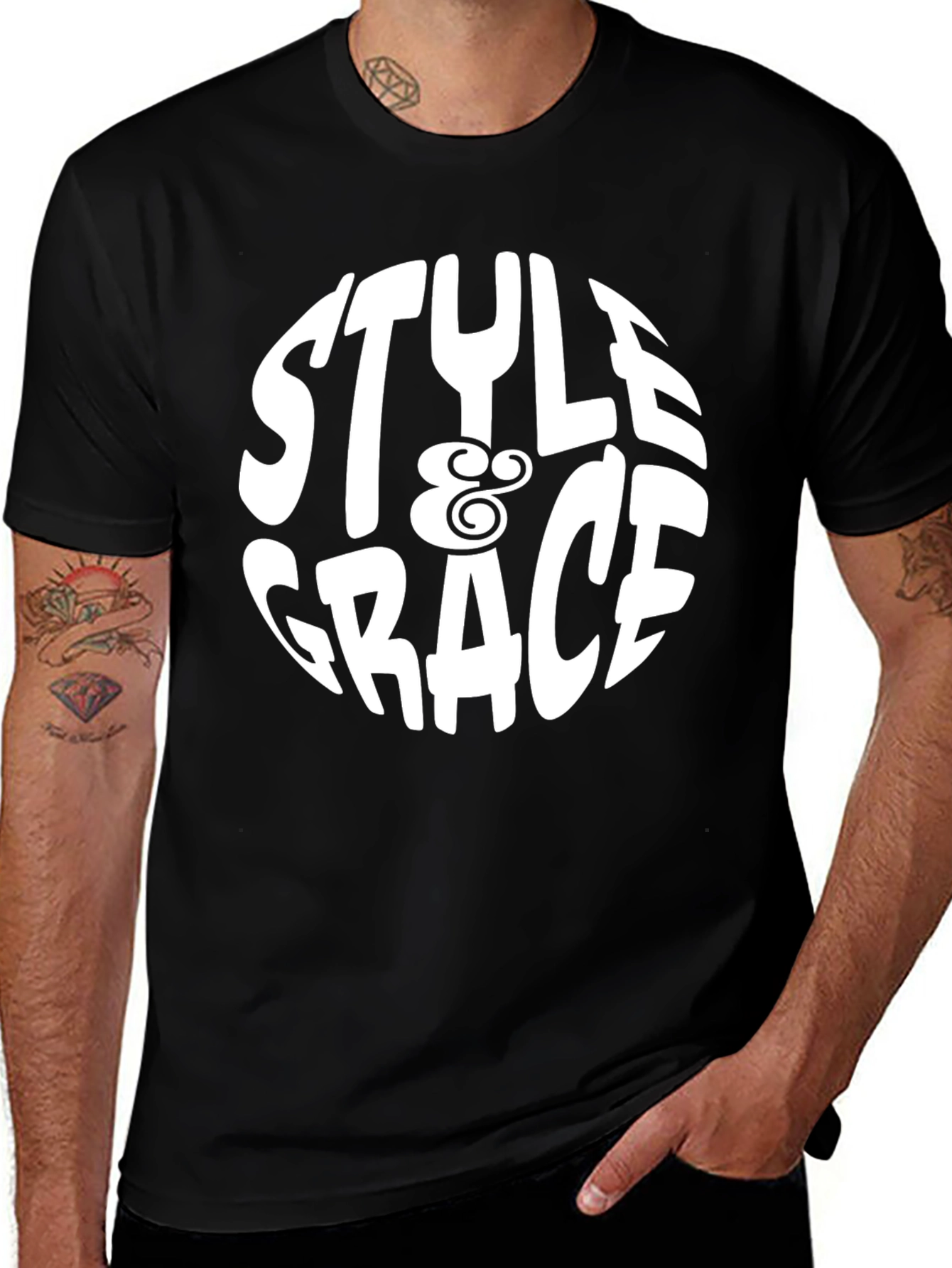 Style & Grace Black T-Shirt