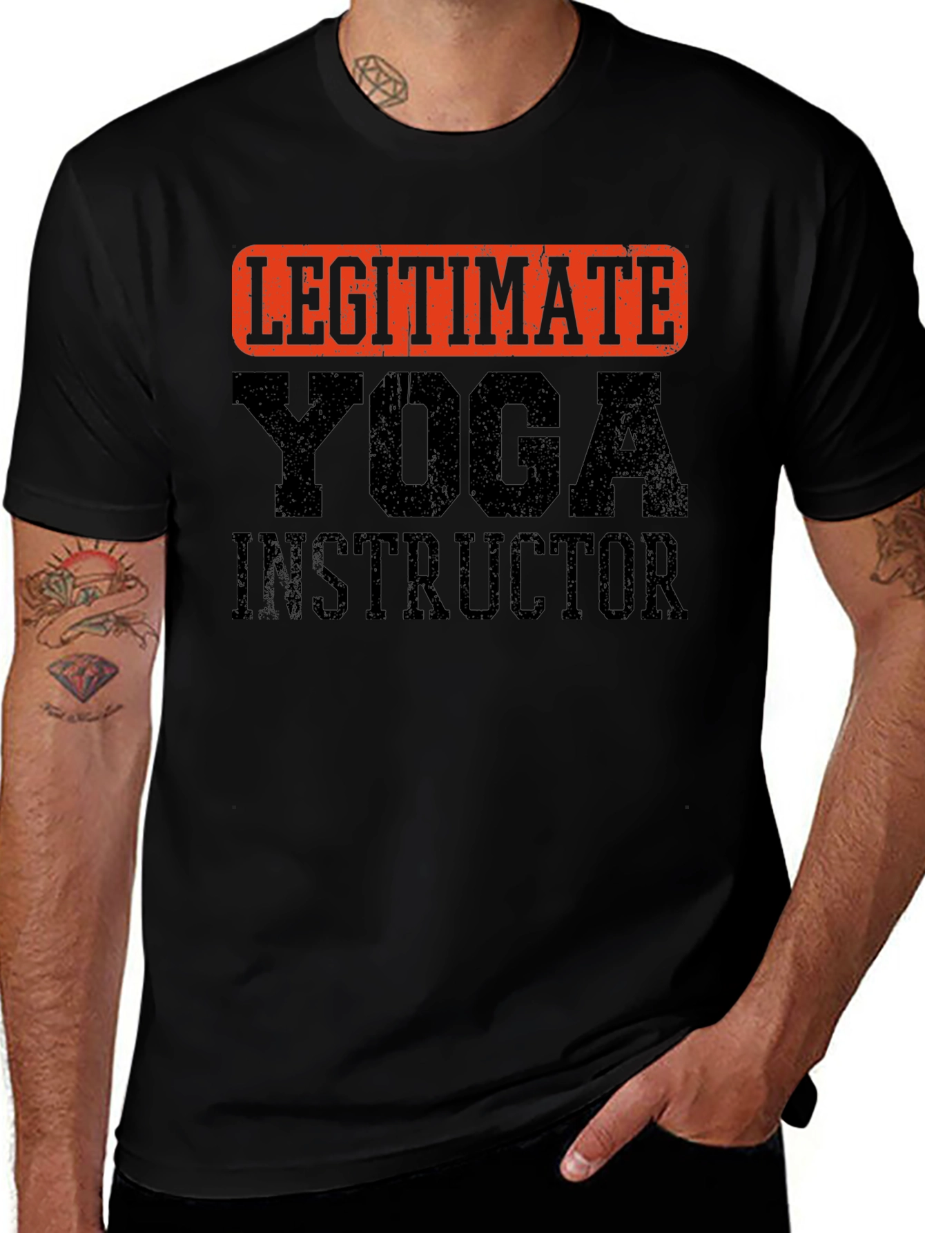 Variant 22 of Legitimate Yoga Instructor Black T-Shirt