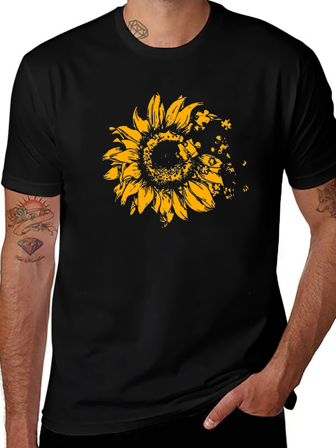 Variant 18 of Sunflower Puzzle Piece T-Shirt