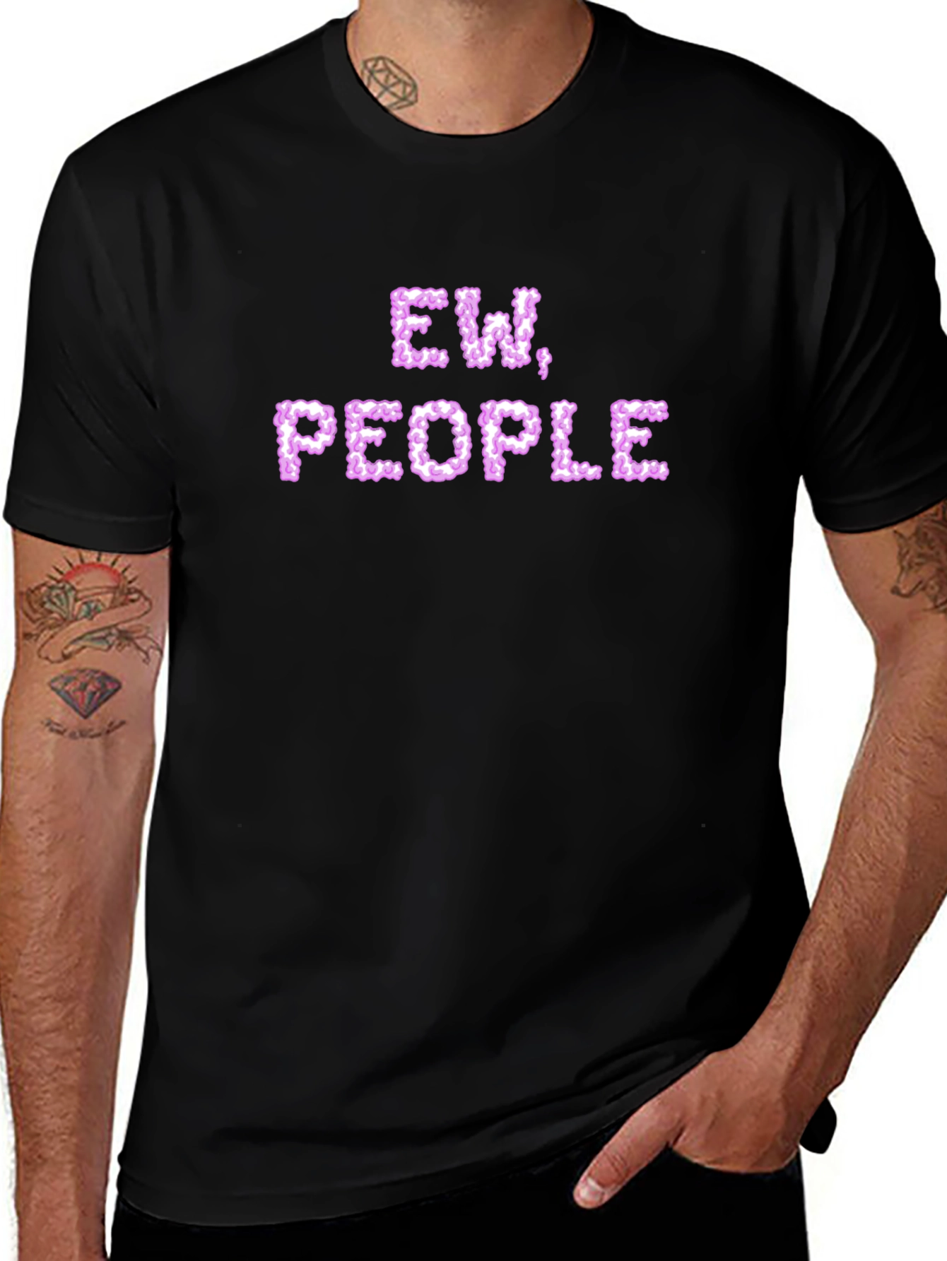 Variant 3 of Ew, People Black T-Shirt