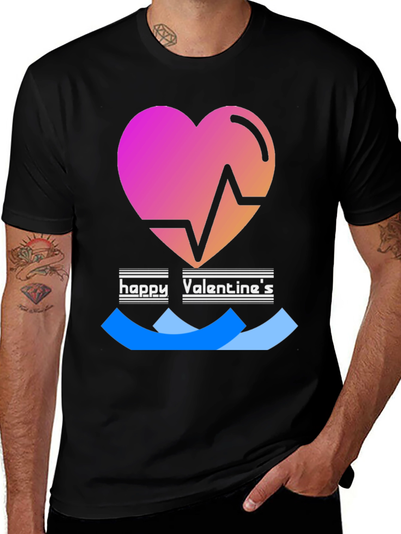 Variant 8 of Valentine's Day Heartbeat T-Shirt