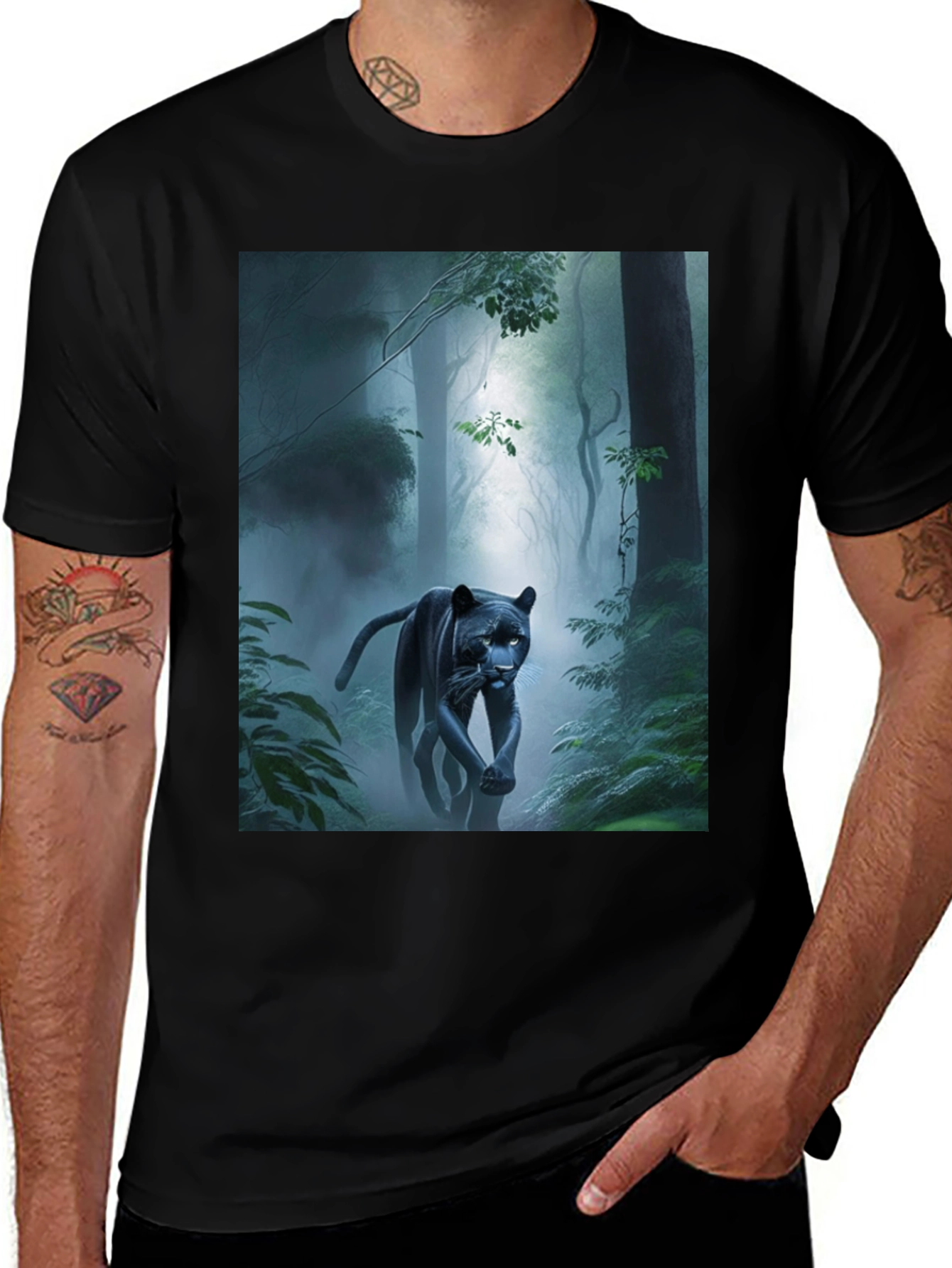 Black Panther Forest T-Shirt