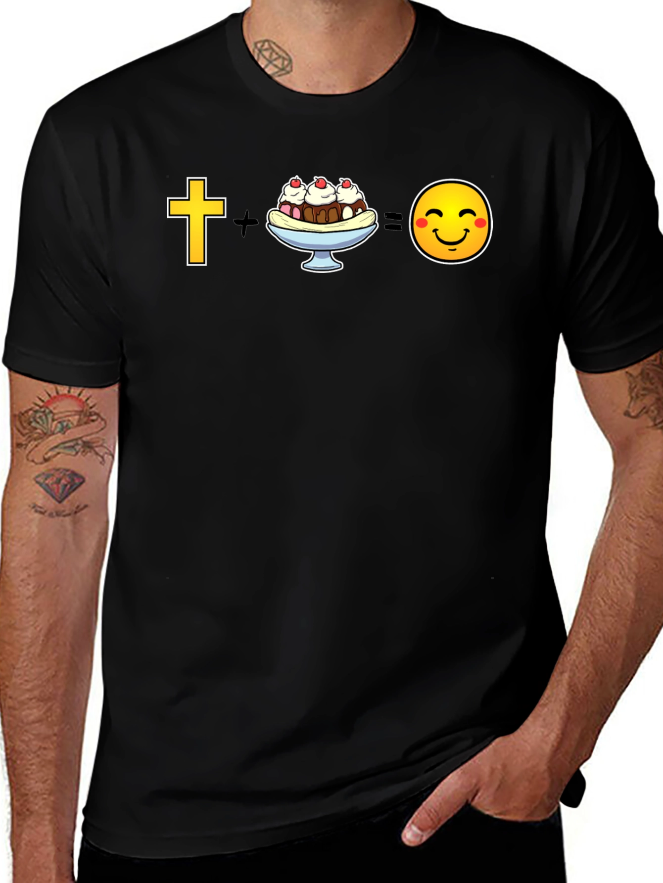 Variant 4 of Christian Ice Cream = Happy T-Shirt