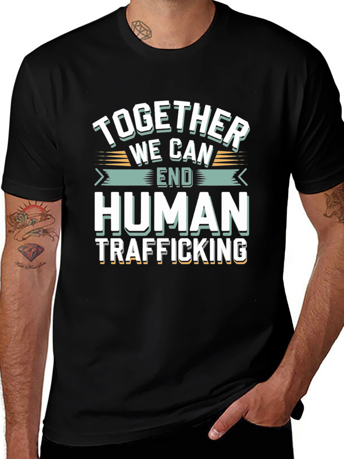 Variant 8 of Together We Can End Human Trafficking T-Shirt