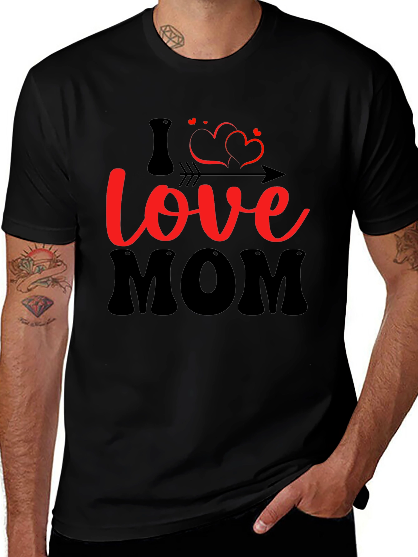 Variant 24 of I Love Mom T-Shirt - Stylish Graphic Tee