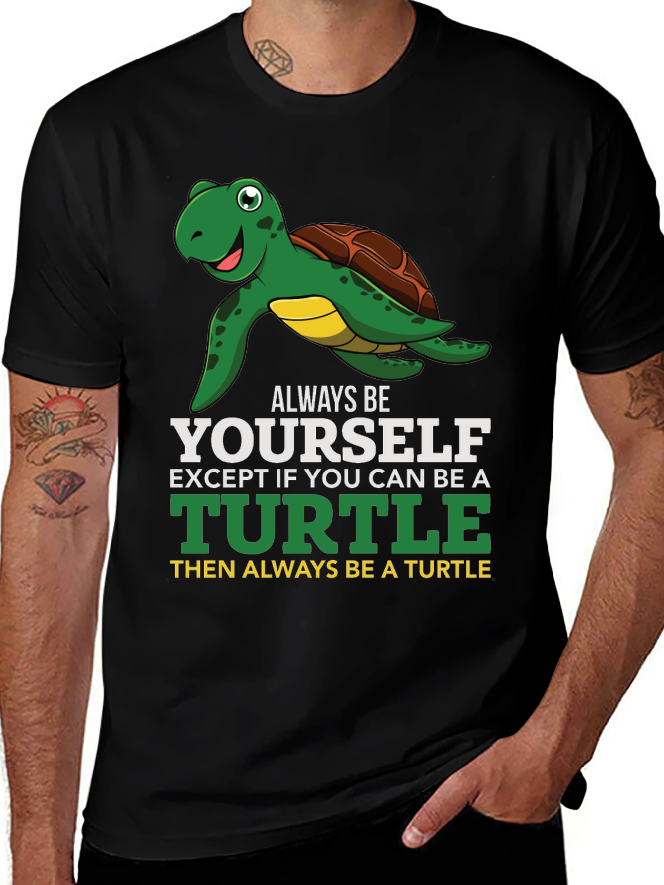 Variant 6 of Always Be Yourself Turtle Graphic T-Shirt
