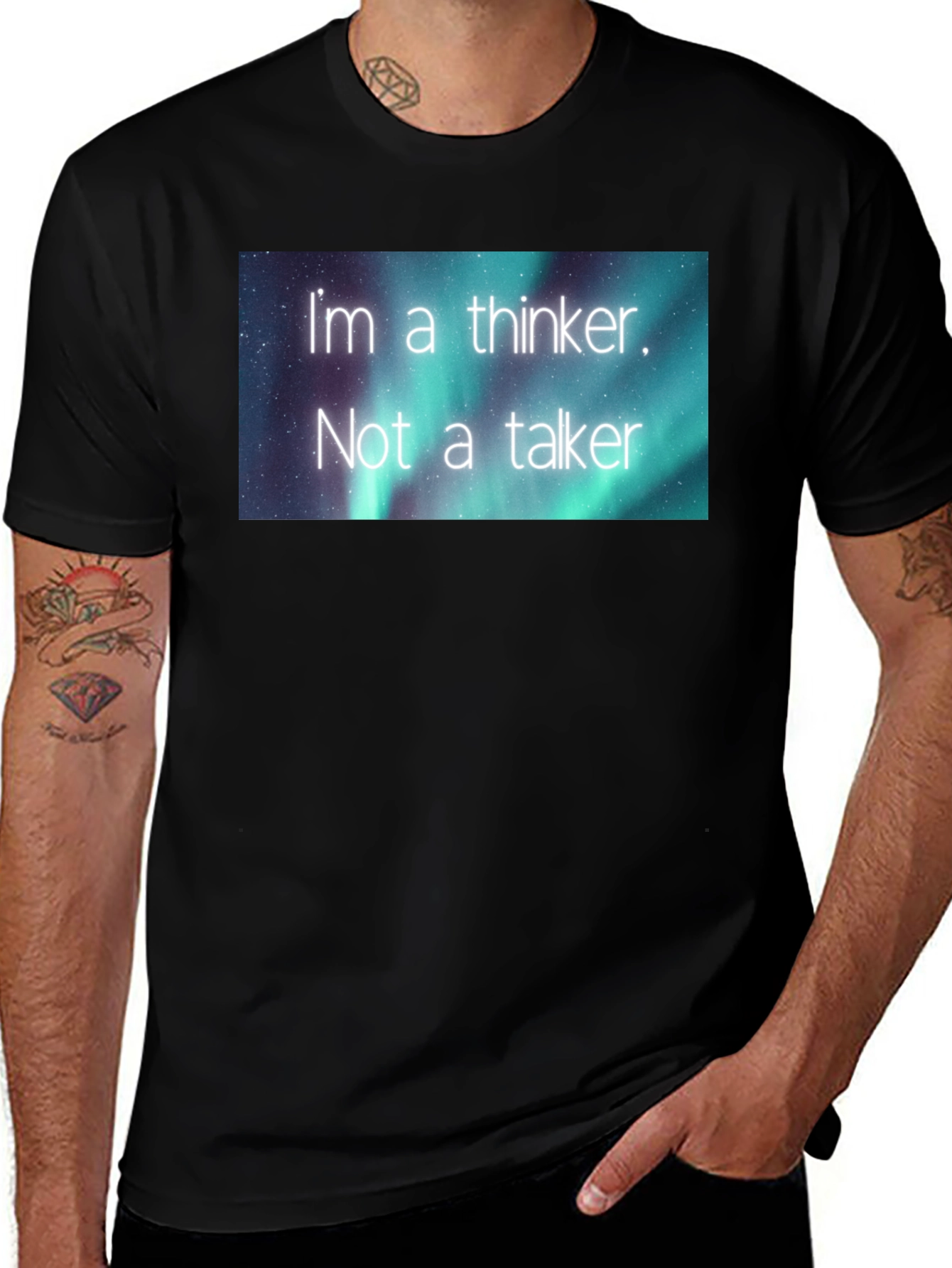 Variant 28 of Thinker T-Shirt - Aurora Graphic Tee