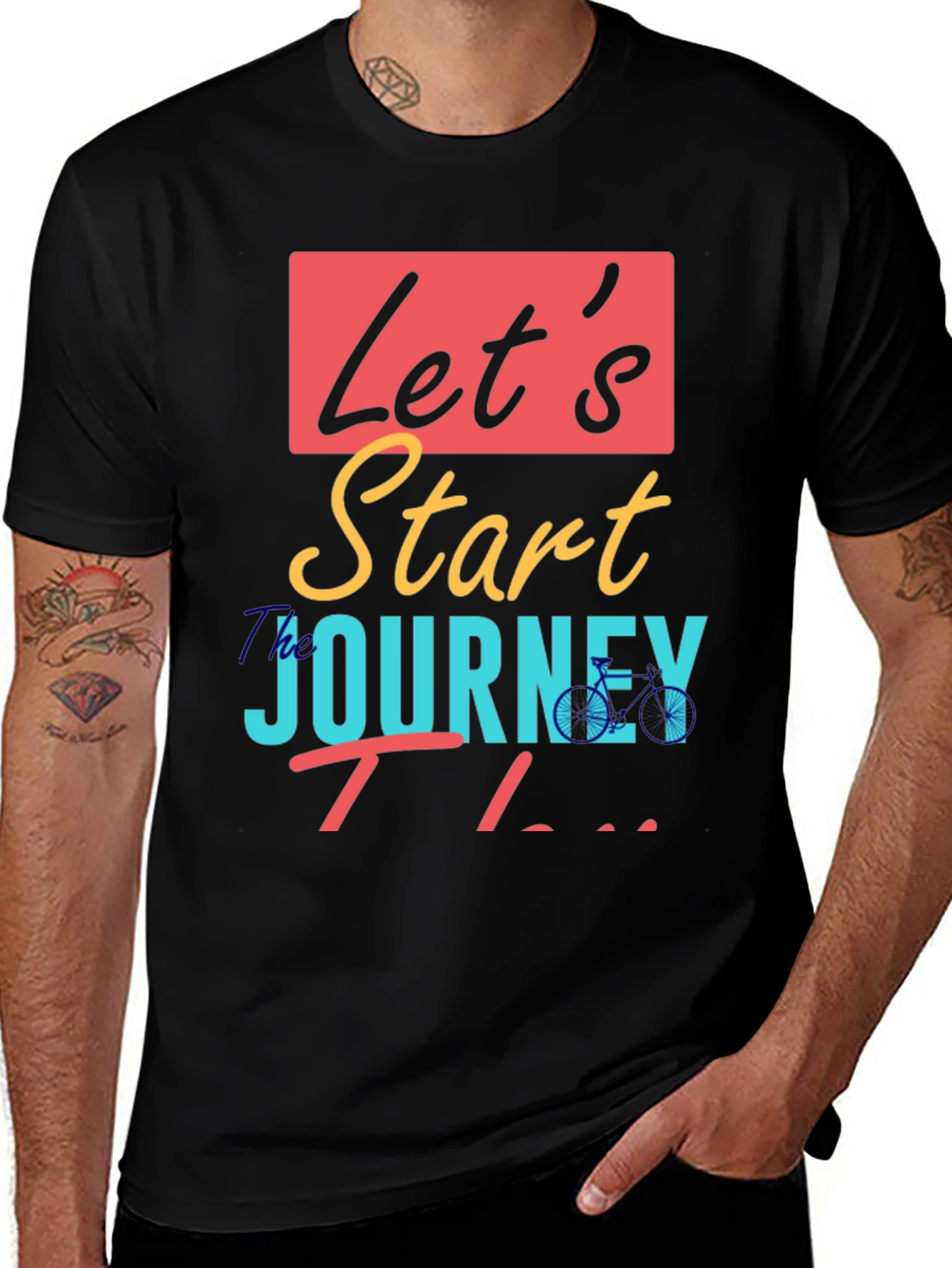 Variant 26 of Motivational T-Shirt: Let's Start The Journey