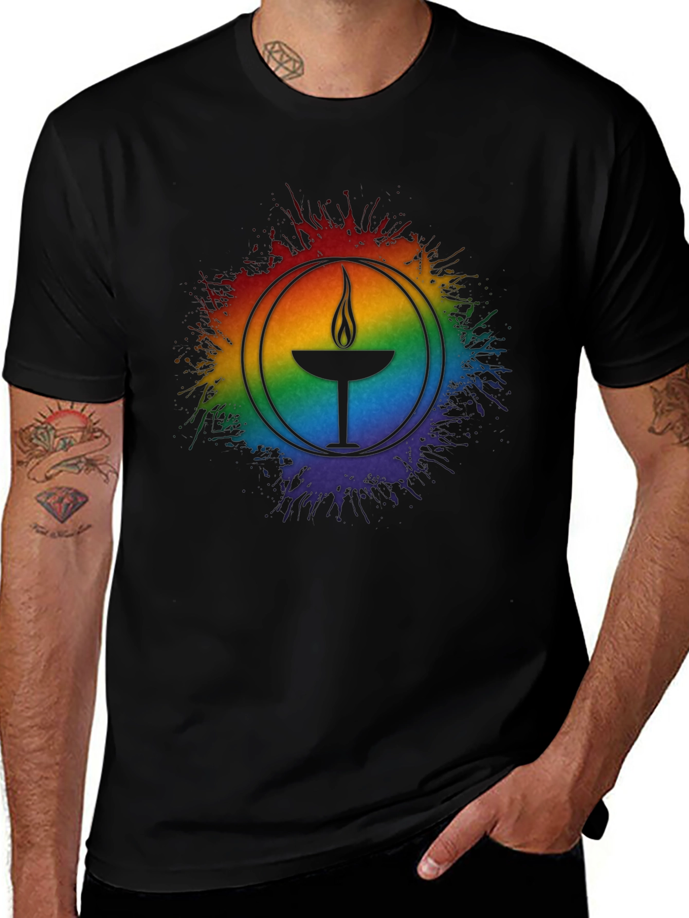 Variant 5 of Rainbow Chalice T-Shirt - Pride Symbol Tee