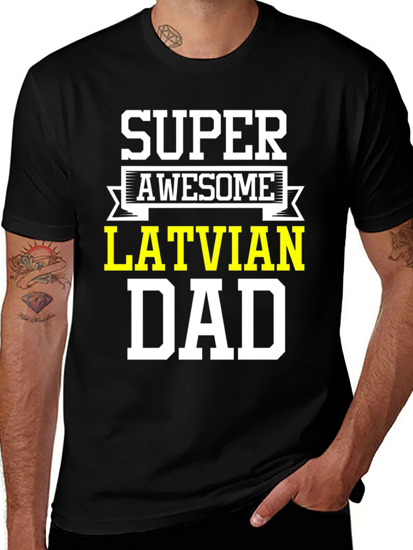 Super Awesome Latvian Dad T-Shirt