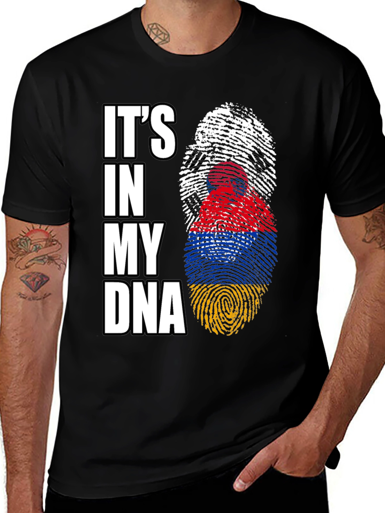 It's in My DNA Armenia Flag Fingerprint T-Shirt