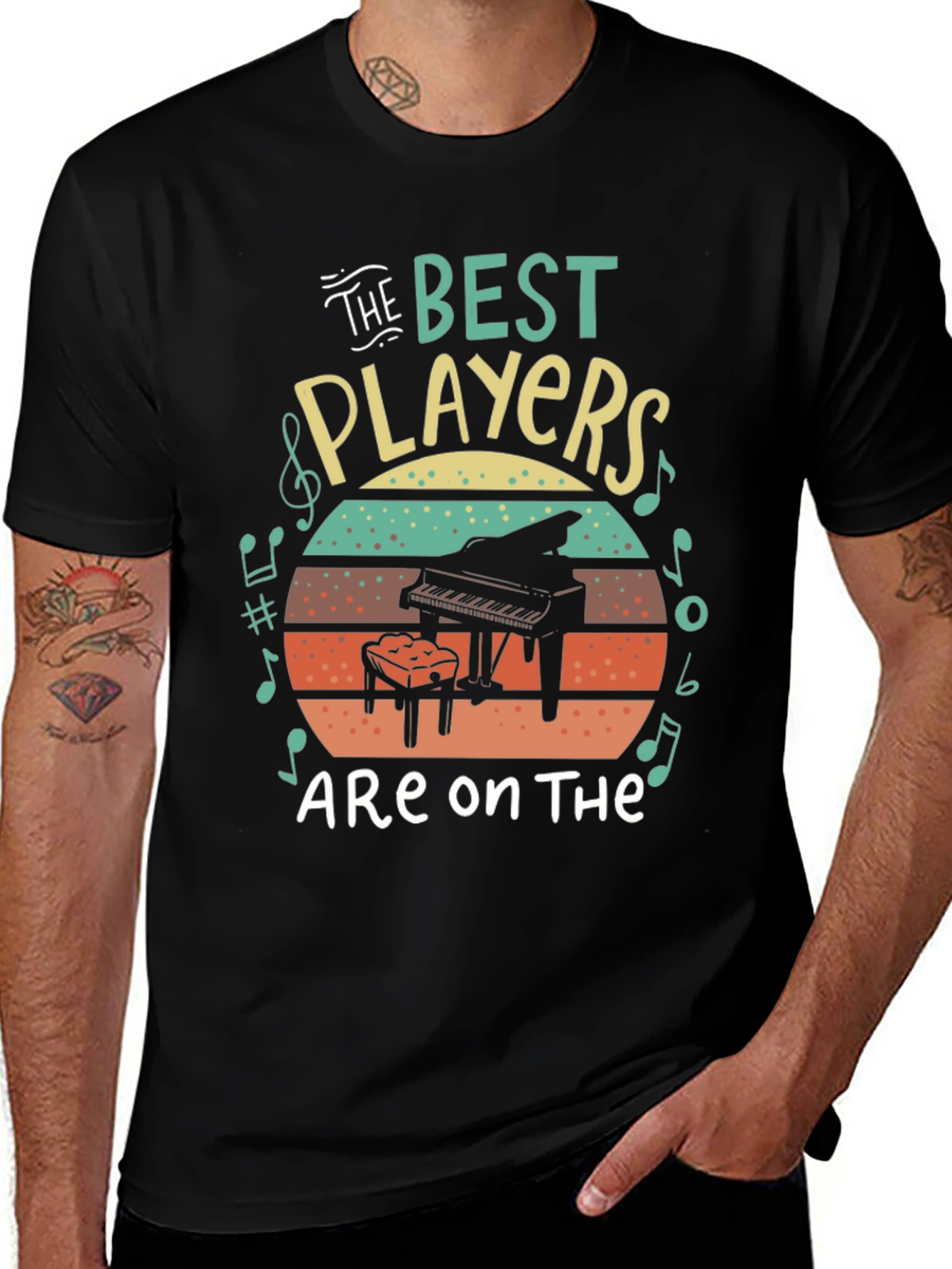 Variant 17 of Best Players Piano T-Shirt - Music Lover Tee