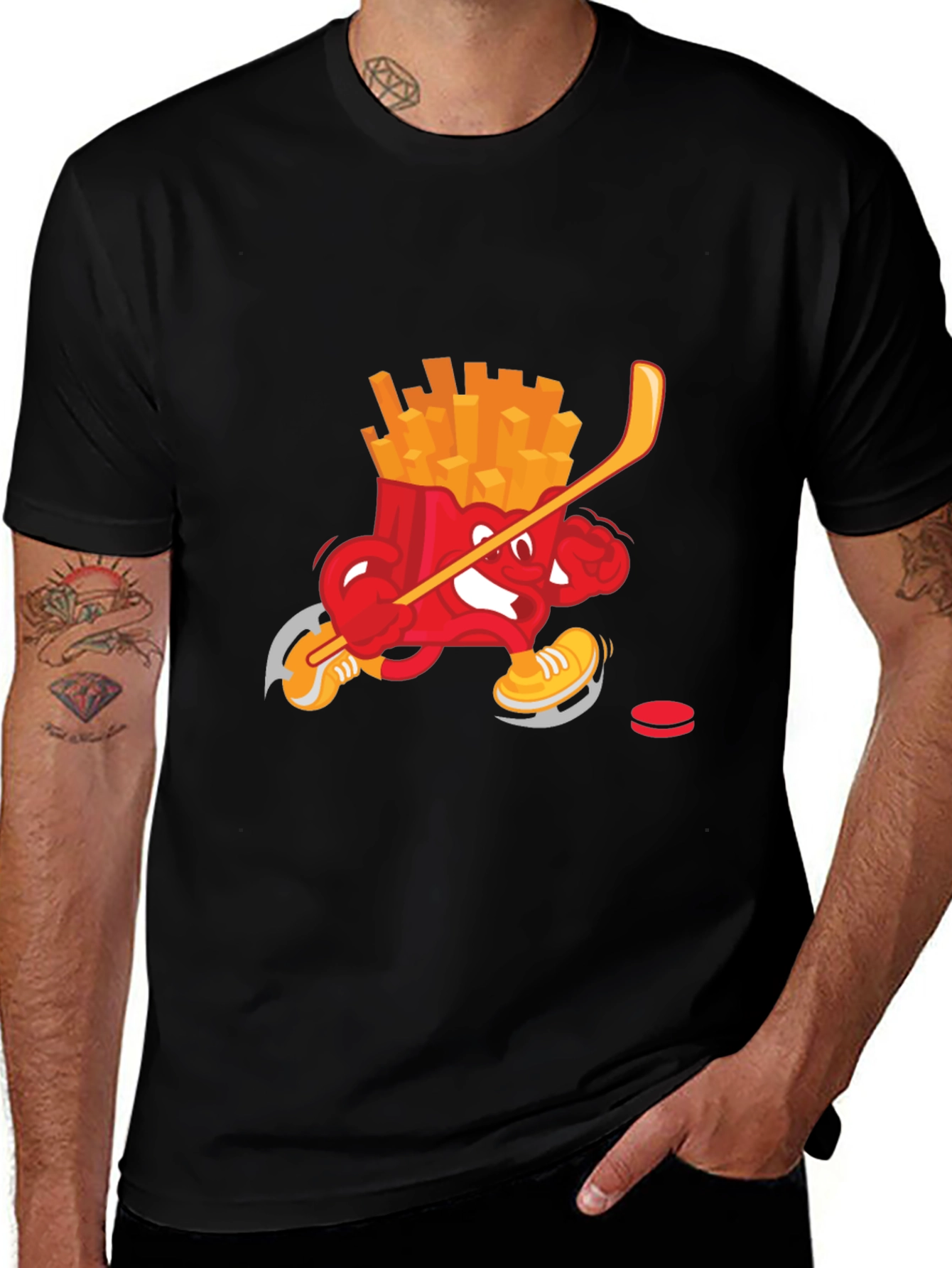 Variant 19 of Funny Fries Hockey T-Shirt