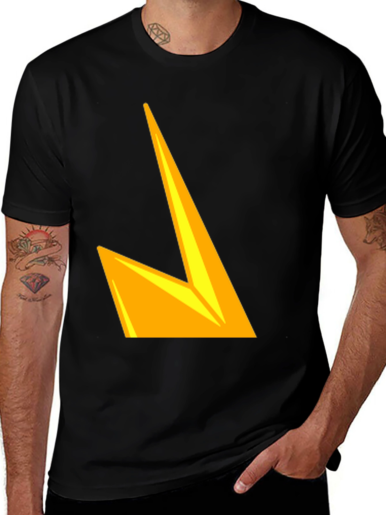 Variant 7 of Bold Graphic Tee - Yellow Lightning Design