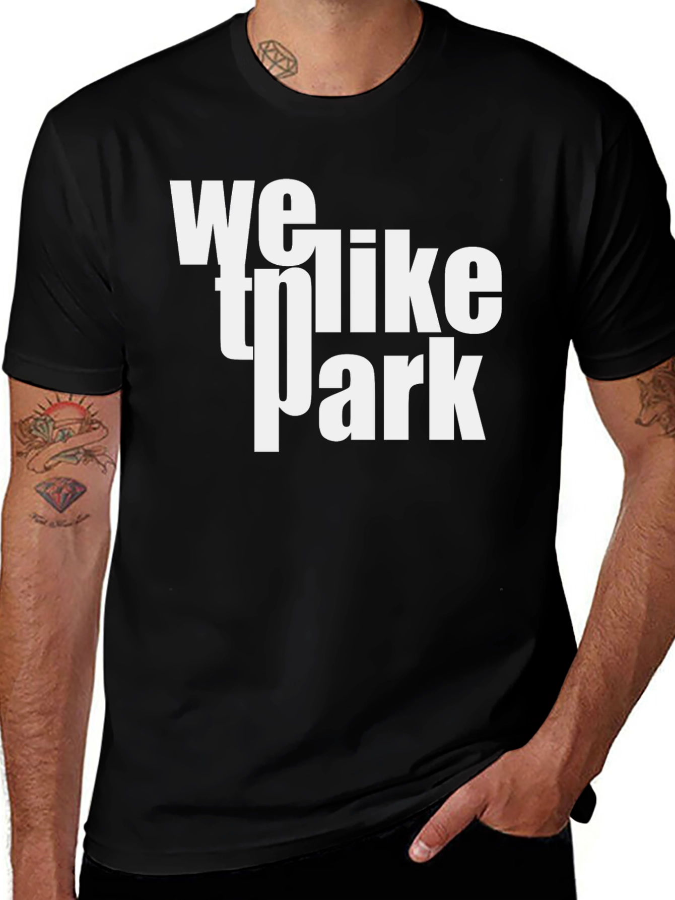 Variant 28 of We Like to Park Graphic Black T-Shirt