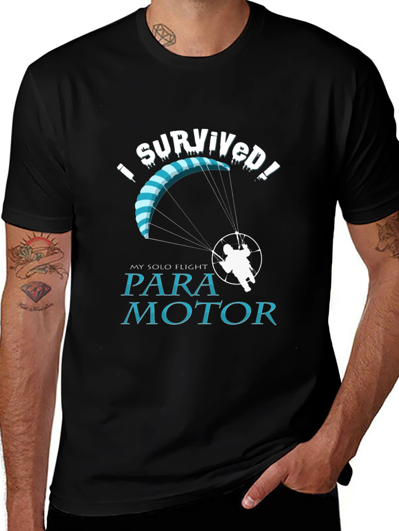 Variant 26 of I Survived Solo Flight Paramotor T-Shirt