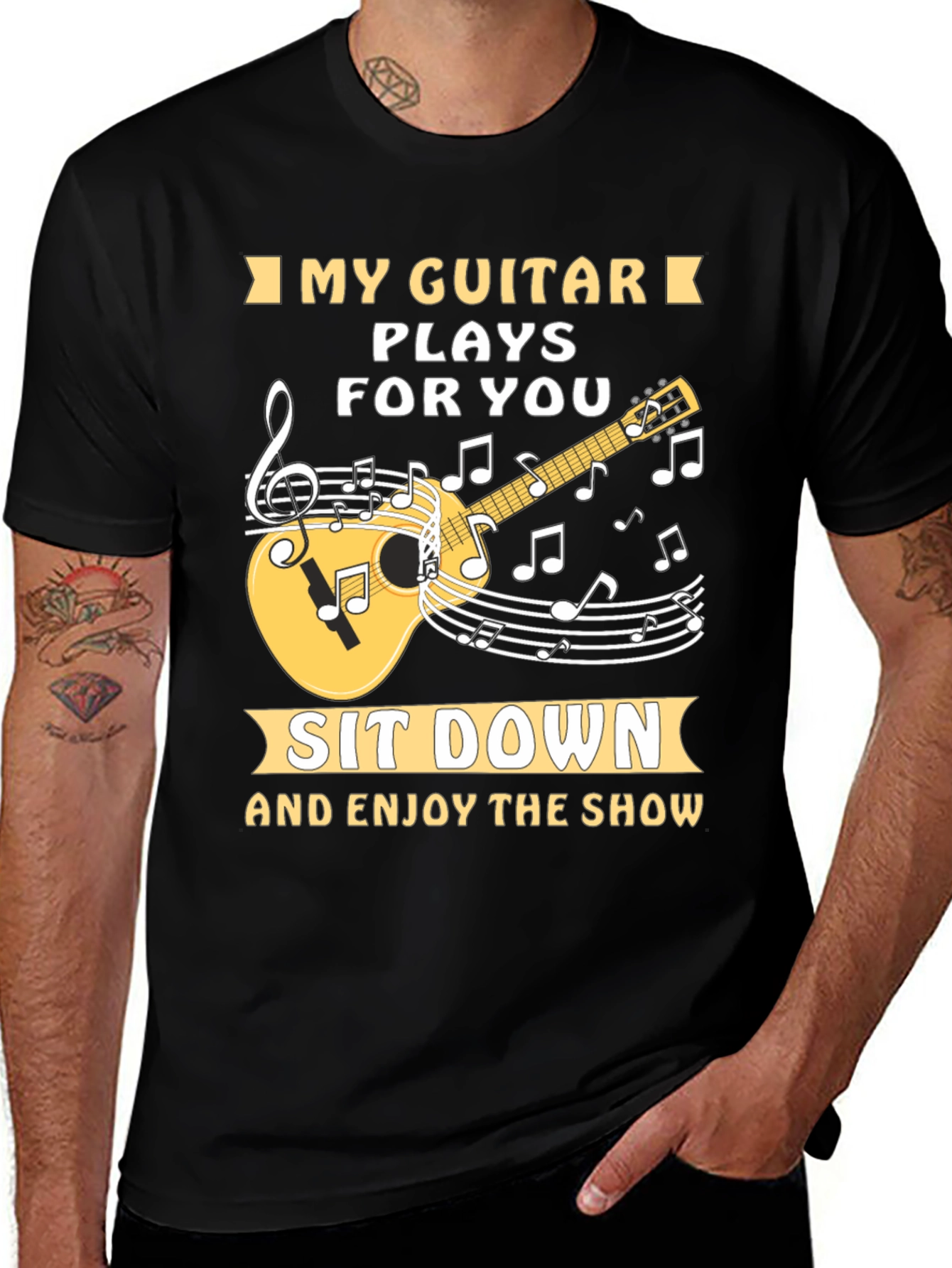 Variant 19 of Guitar Player T-Shirt - Enjoy the Show