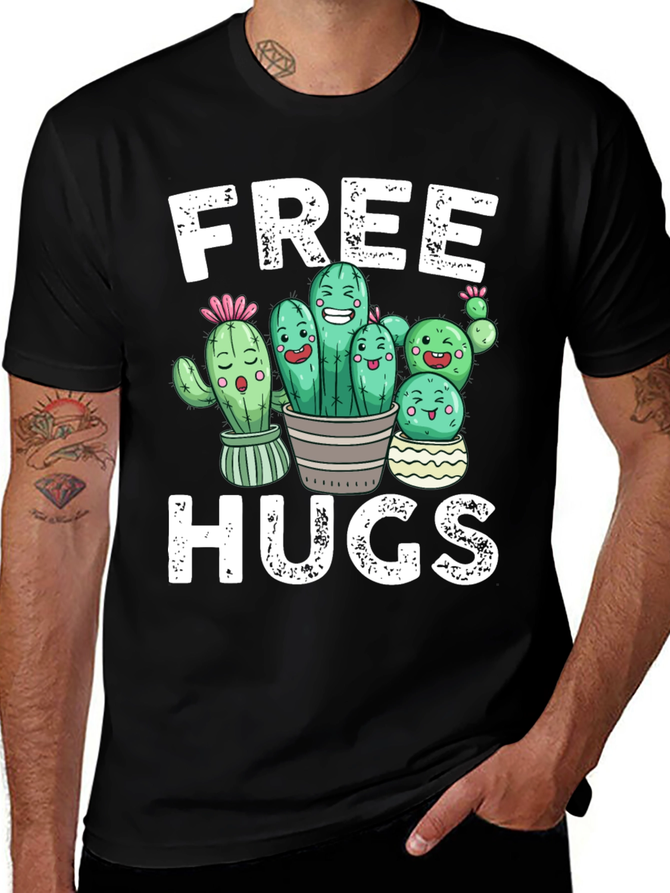 Variant 27 of Free Hugs Cactus Graphic T-Shirt