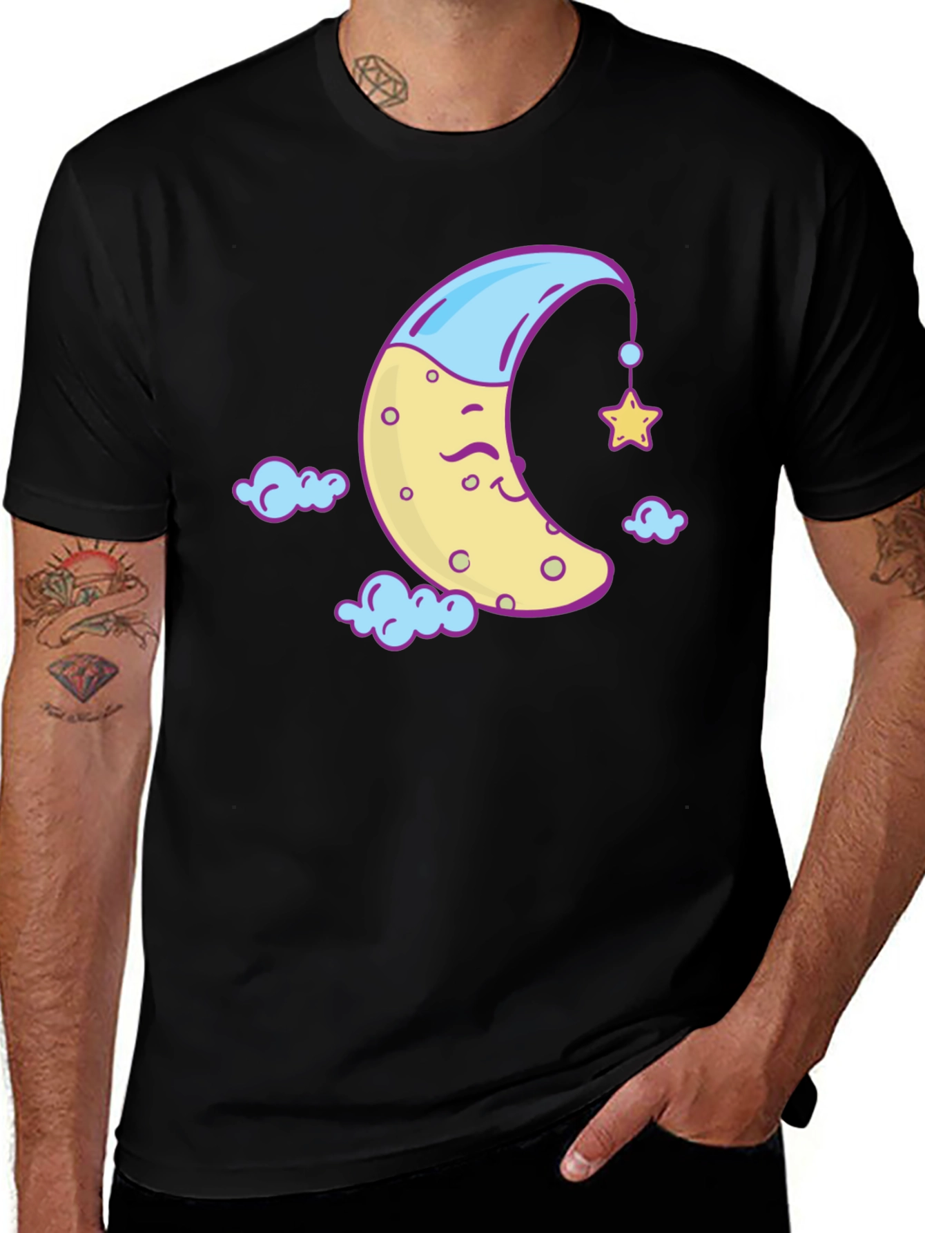 Variant 26 of Dreamy Moon Graphic Tee - Soft Cotton Comfort