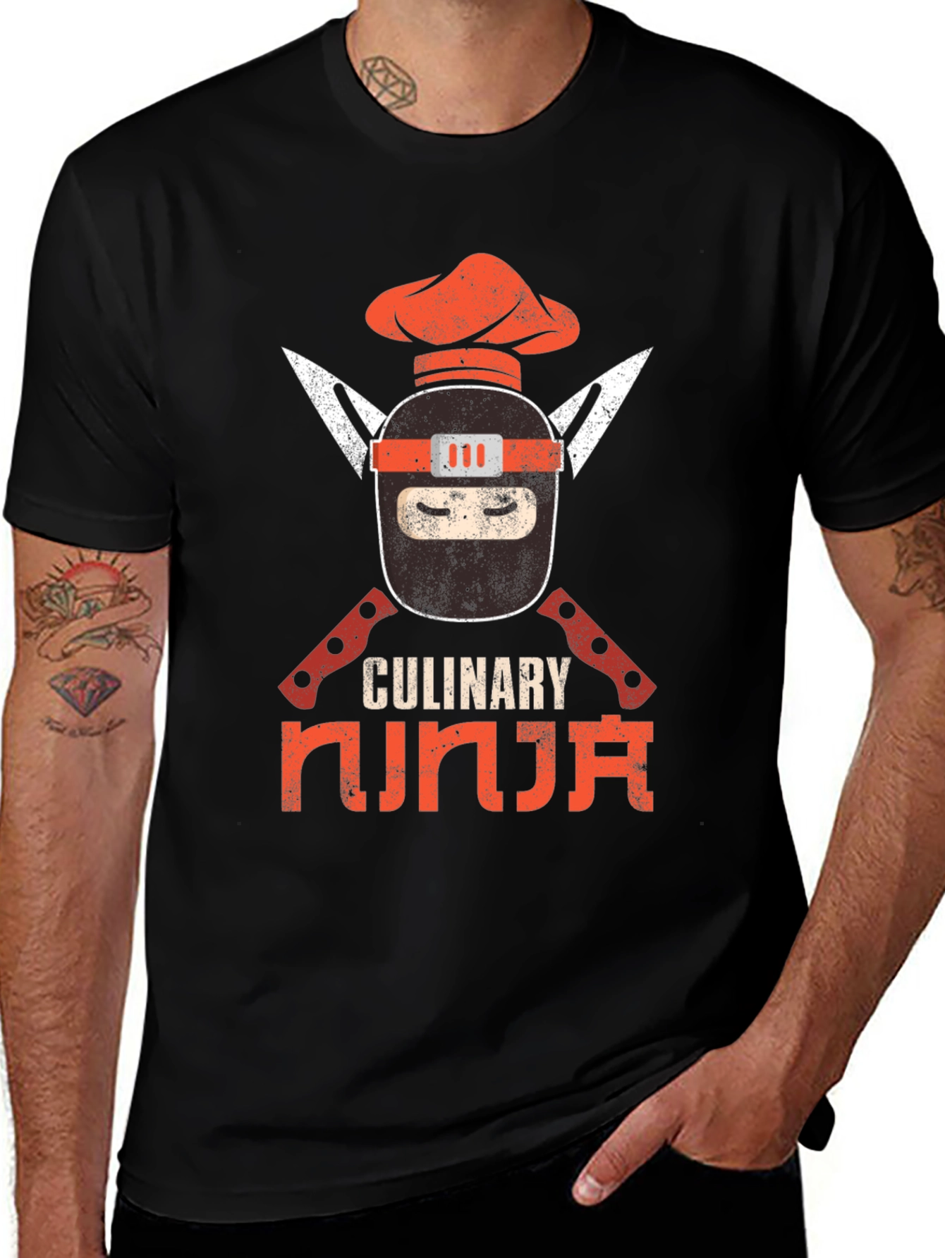 Culinary Ninja Graphic T-Shirt - Chef Cook Humor Tee