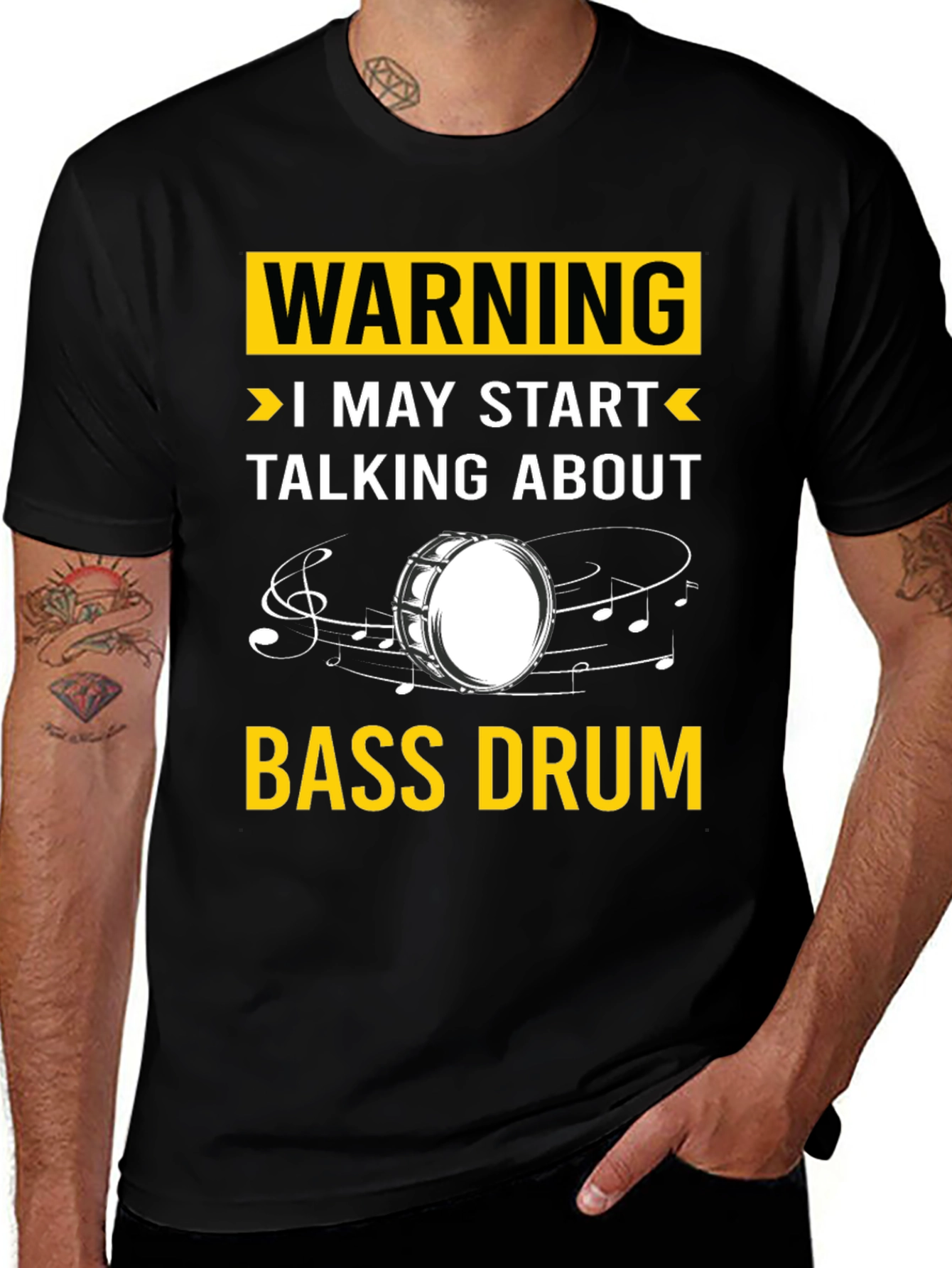 Variant 20 of Warning May Start Talking About Bass Drum T-Shirt