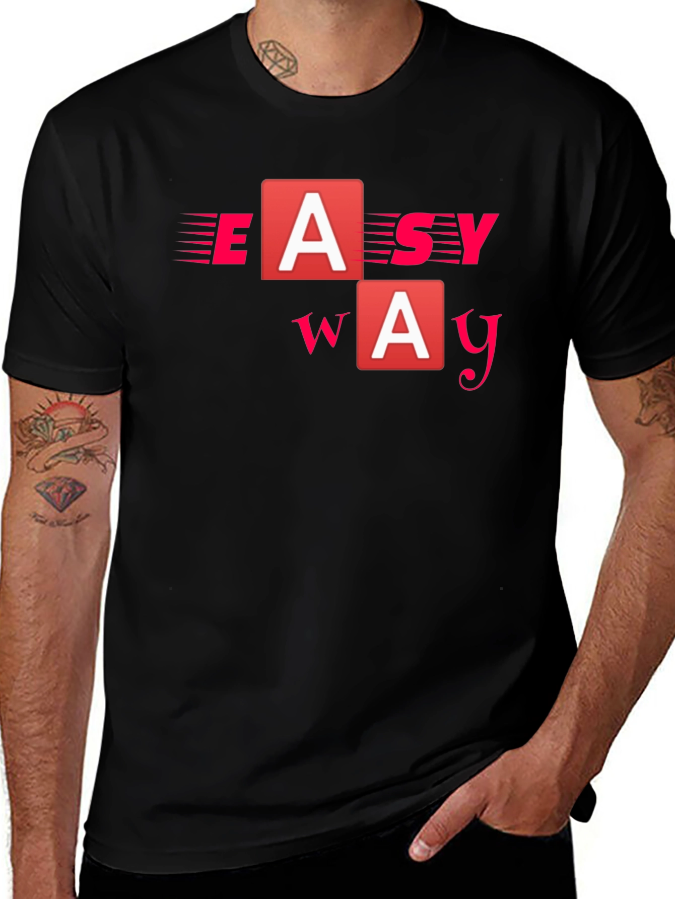 Variant 6 of Easy Way Black Graphic T-Shirt