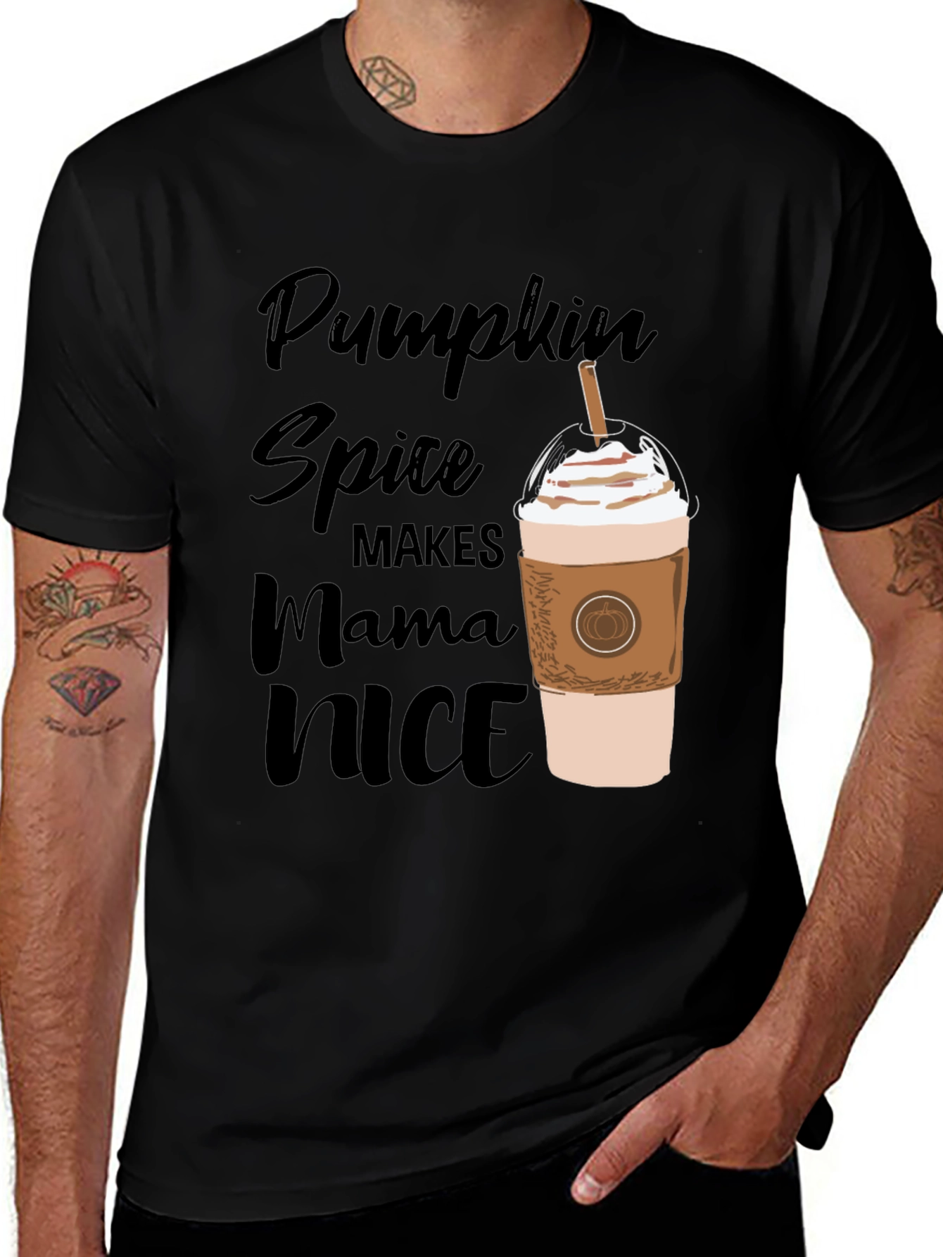 Pumpkin Spice Mama Nice Graphic T-Shirt