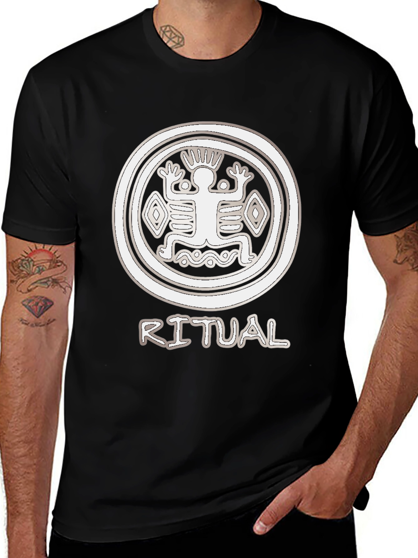 Ritual Graphic T-Shirt - Tribal Circle Design