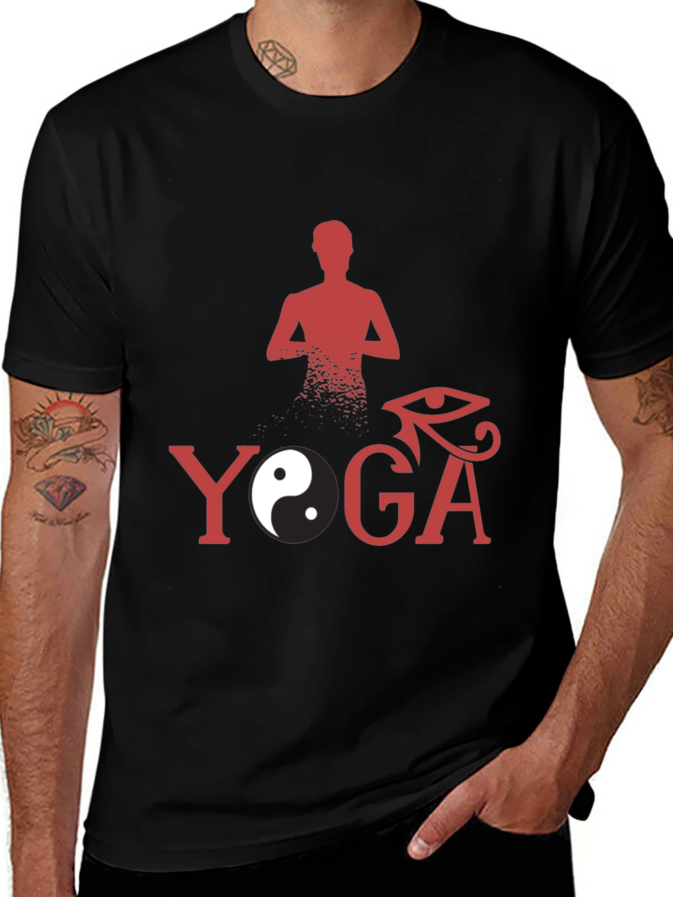 Variant 22 of Yoga Silhouette Graphic T-Shirt