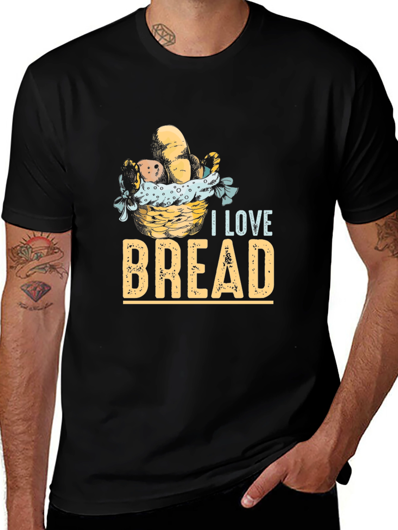 Variant 8 of I Love Bread Graphic Tee - Unisex Casual T-Shirt