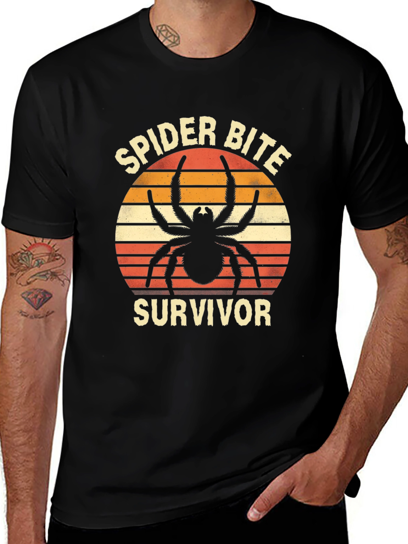 Variant 22 of Spider Bite Survivor Graphic T-Shirt