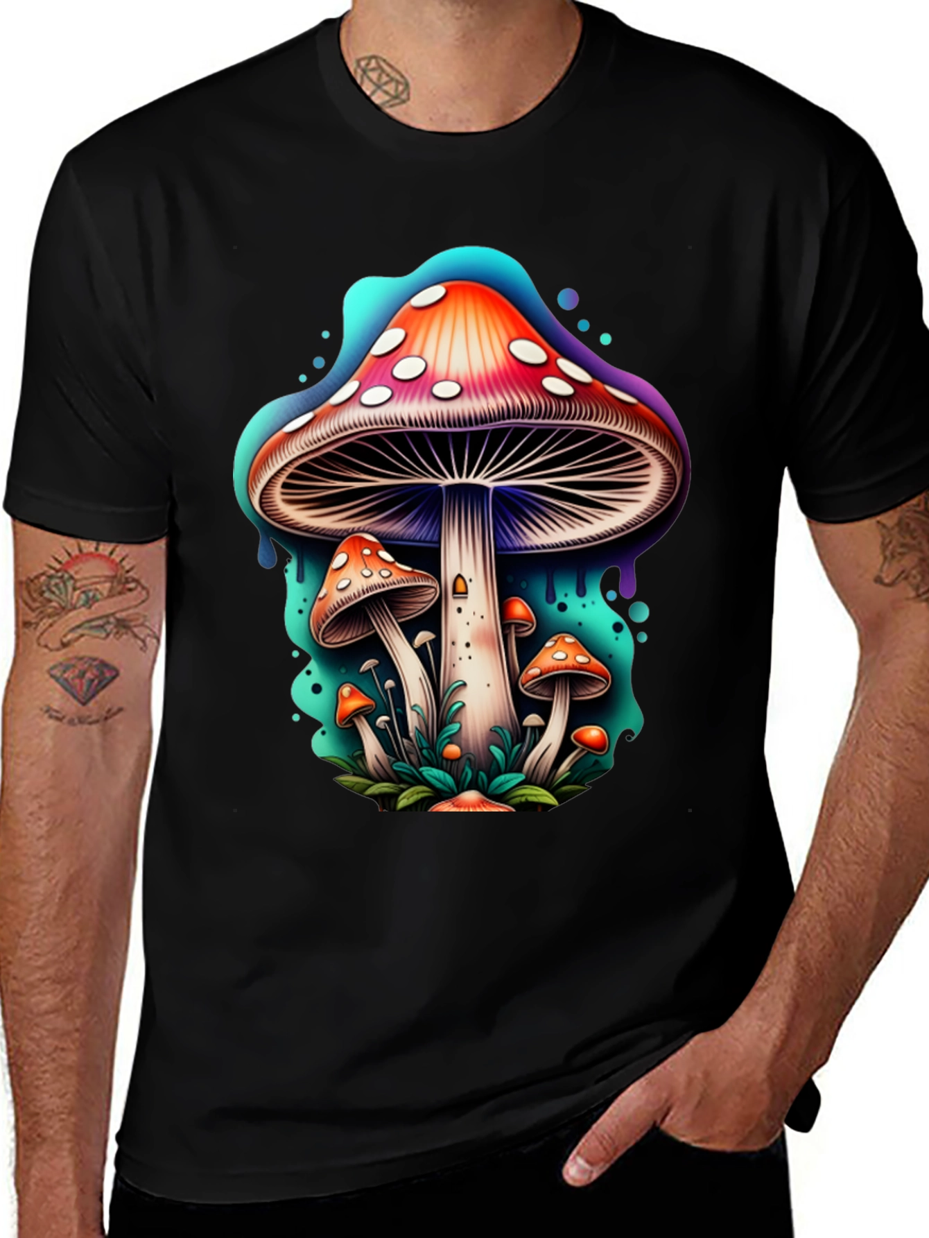 Variant 9 of Psychedelic Mushroom Graphic T-Shirt