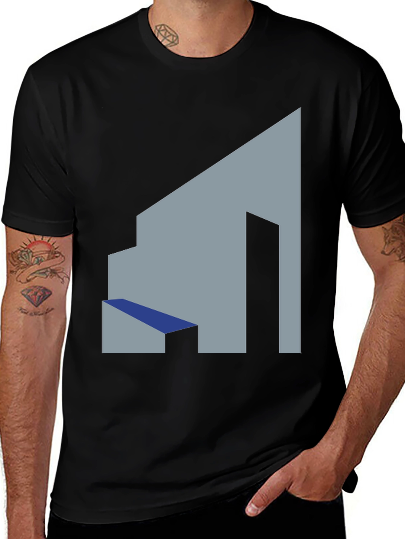 Variant 23 of Abstract Building Graphic Tee - Modern Style