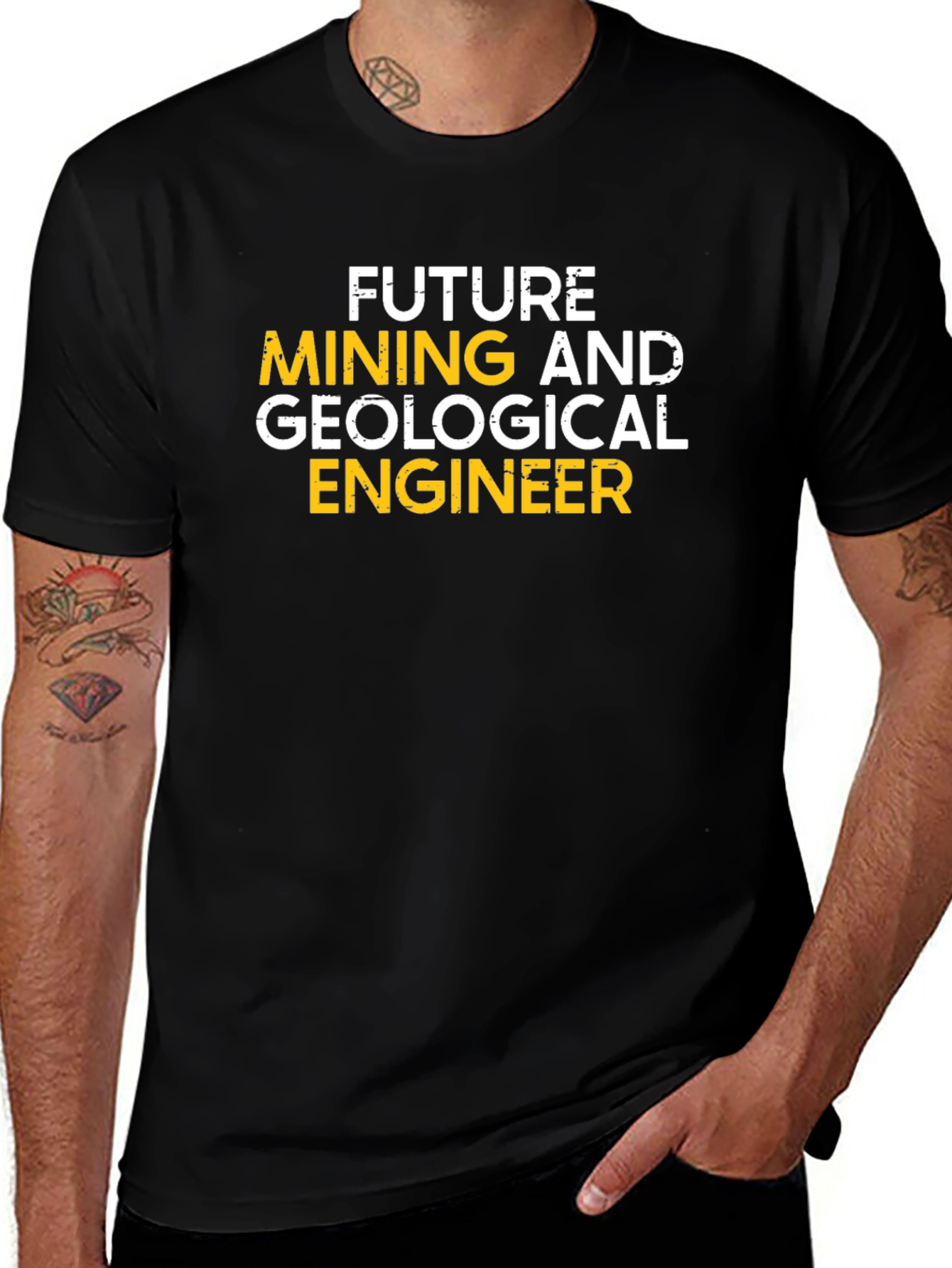 Future Mining Engineer T-Shirt - Black Cotton