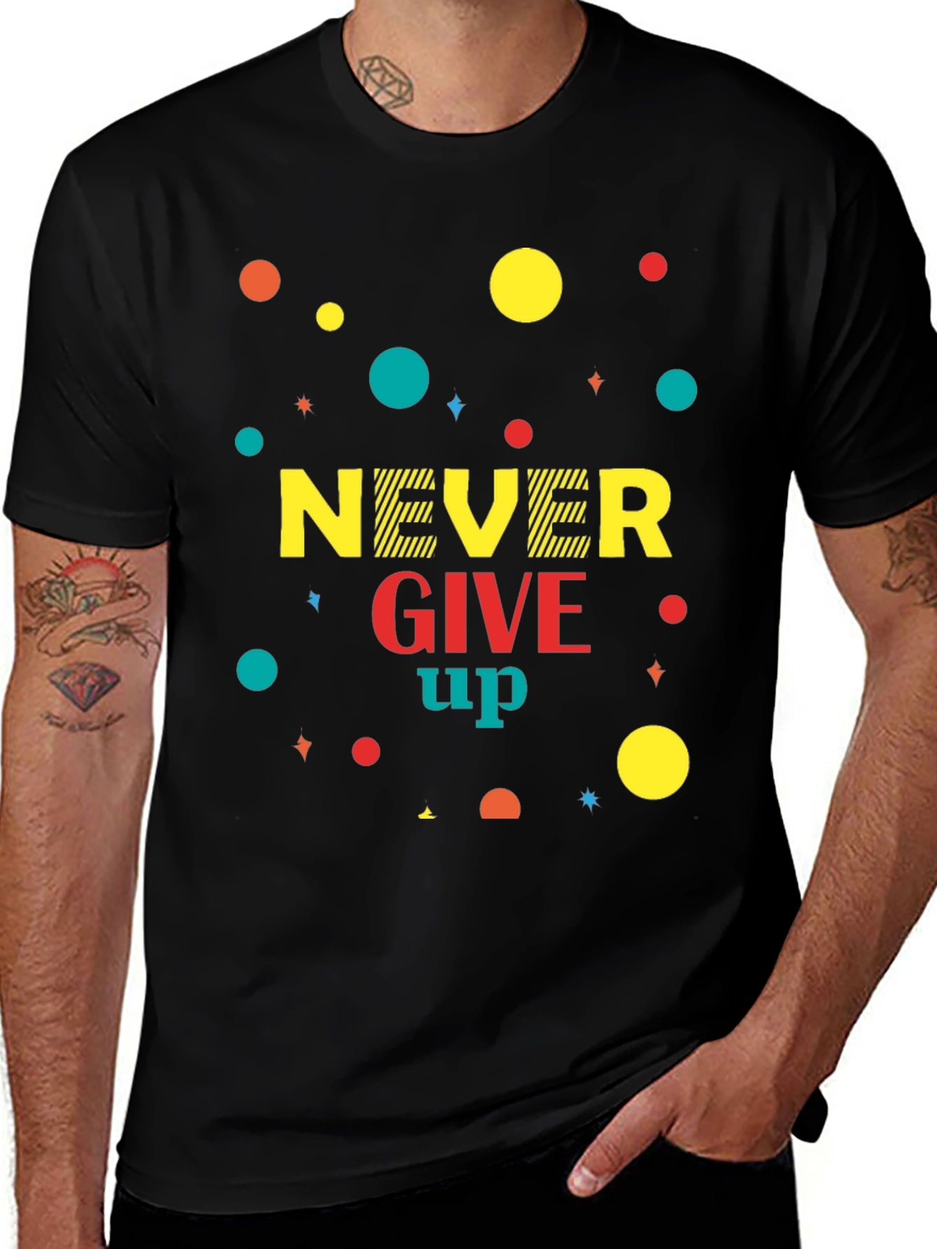 Variant 25 of Never Give Up Graphic T-Shirt