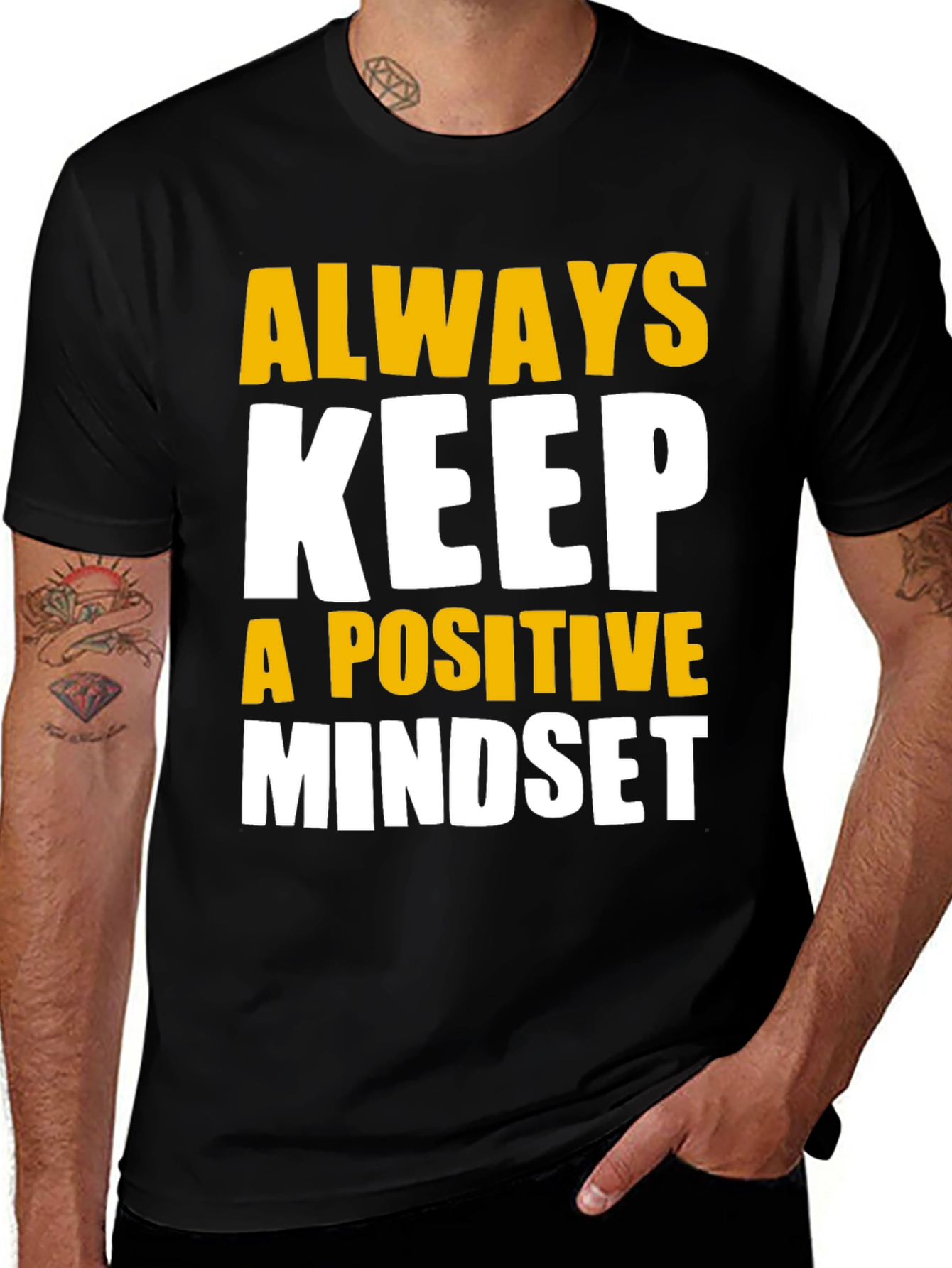Variant 22 of Positive Mindset Graphic Tee - Inspirational Shirt