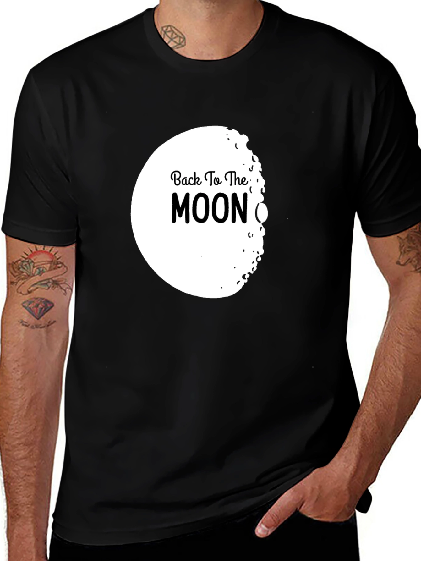 Variant 18 of Back to the Moon Graphic Tee - Premium Cotton
