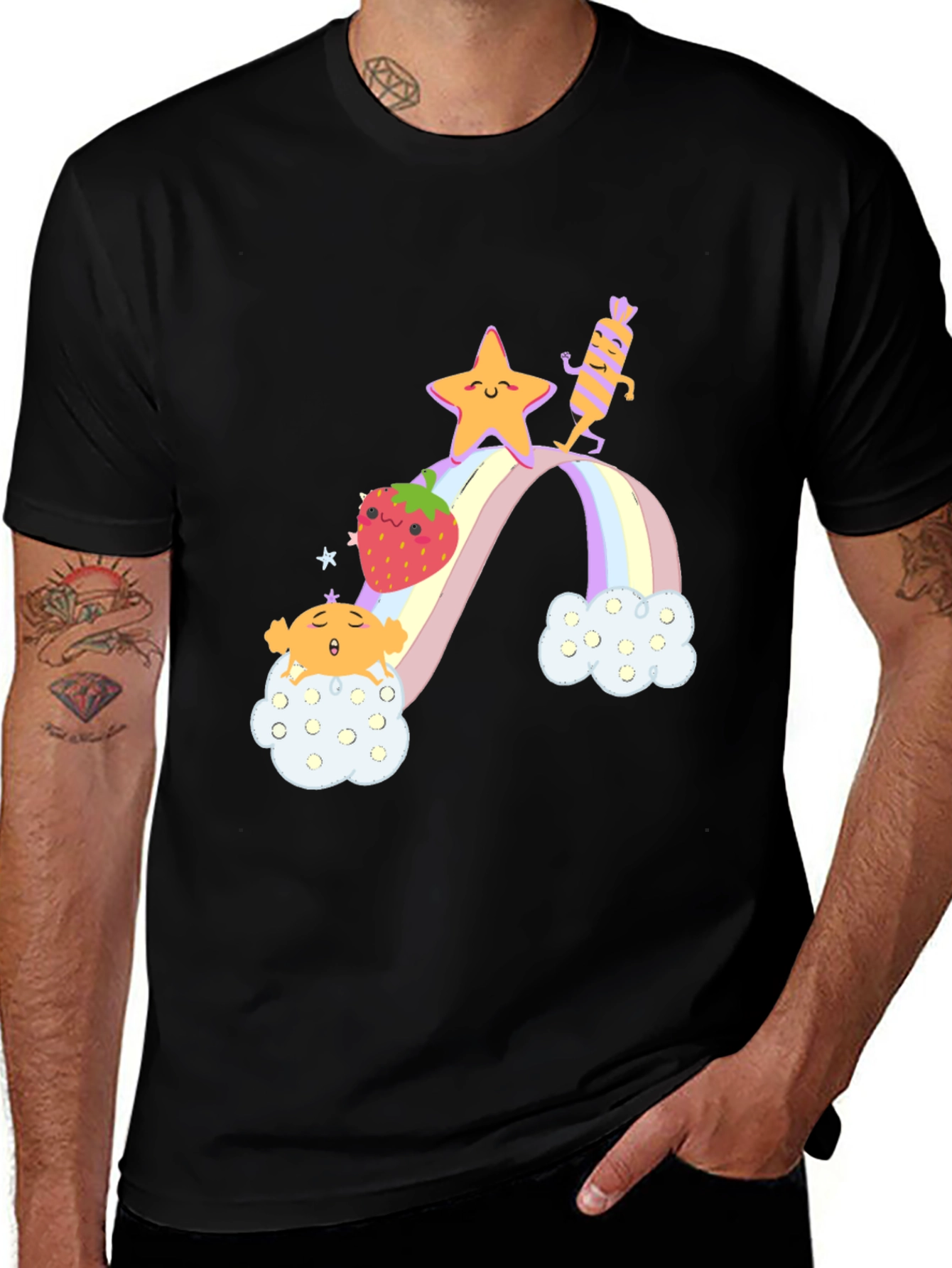 Variant 17 of Rainbow Cloud Cartoon T-Shirt