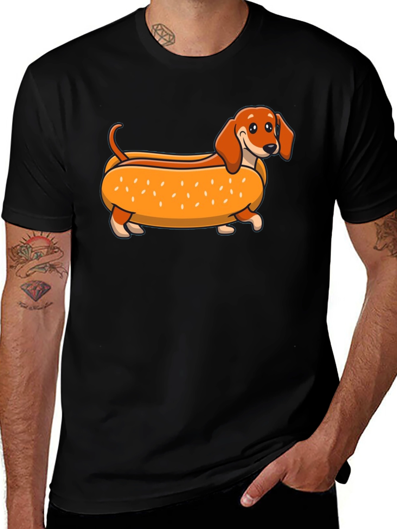 Variant 5 of Dachshund Hot Dog T-Shirt